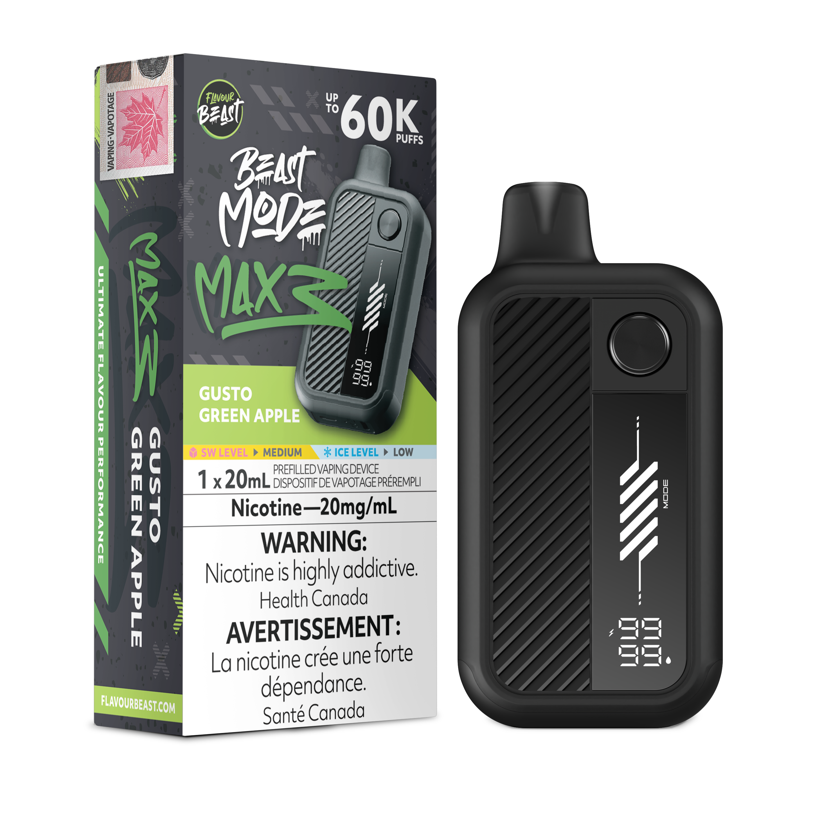 [BC/SK/NL] FLAVOUR BEAST BEAST MODE MAX 3 60K DISPOSABLE