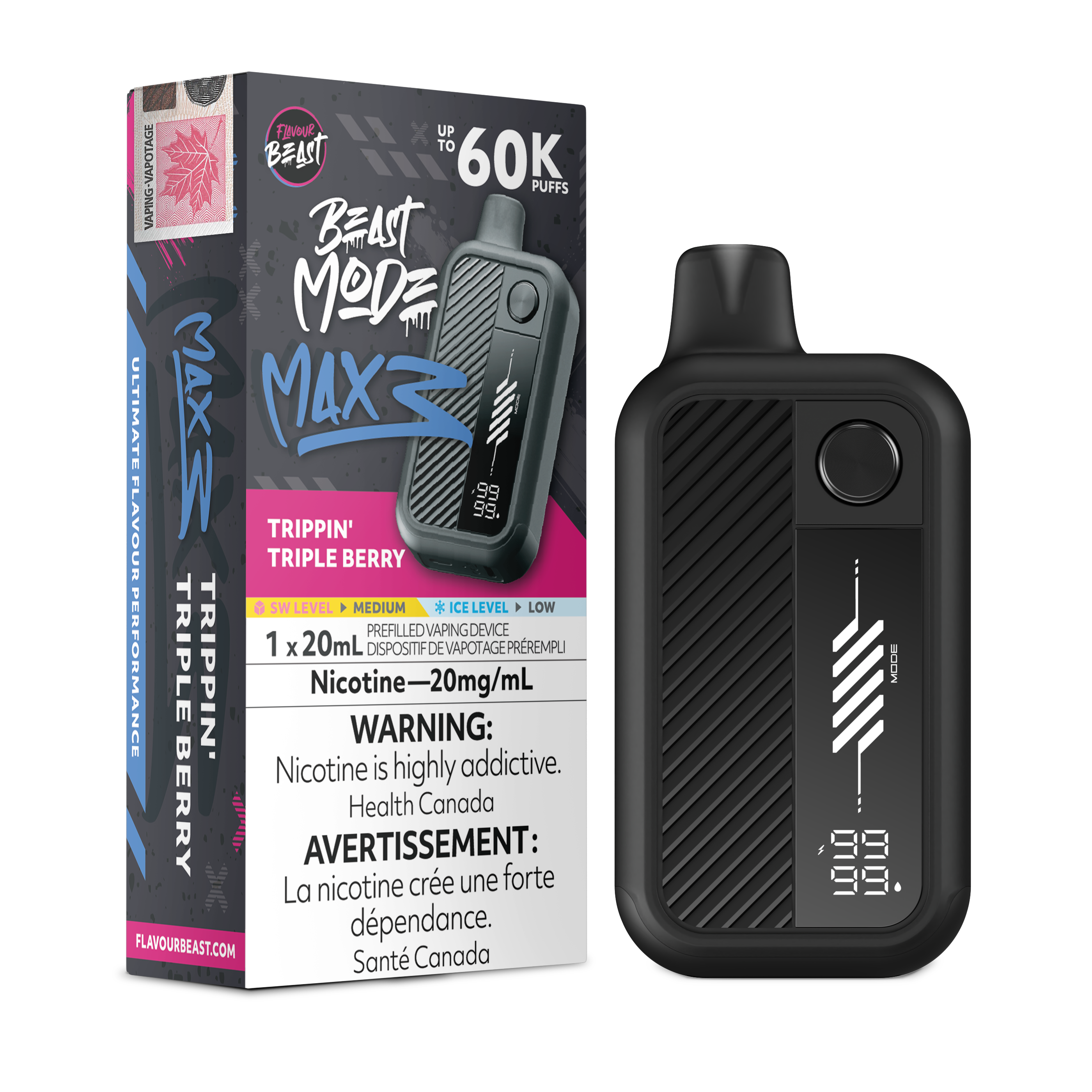 [BC/SK/NL] FLAVOUR BEAST BEAST MODE MAX 3 60K DISPOSABLE