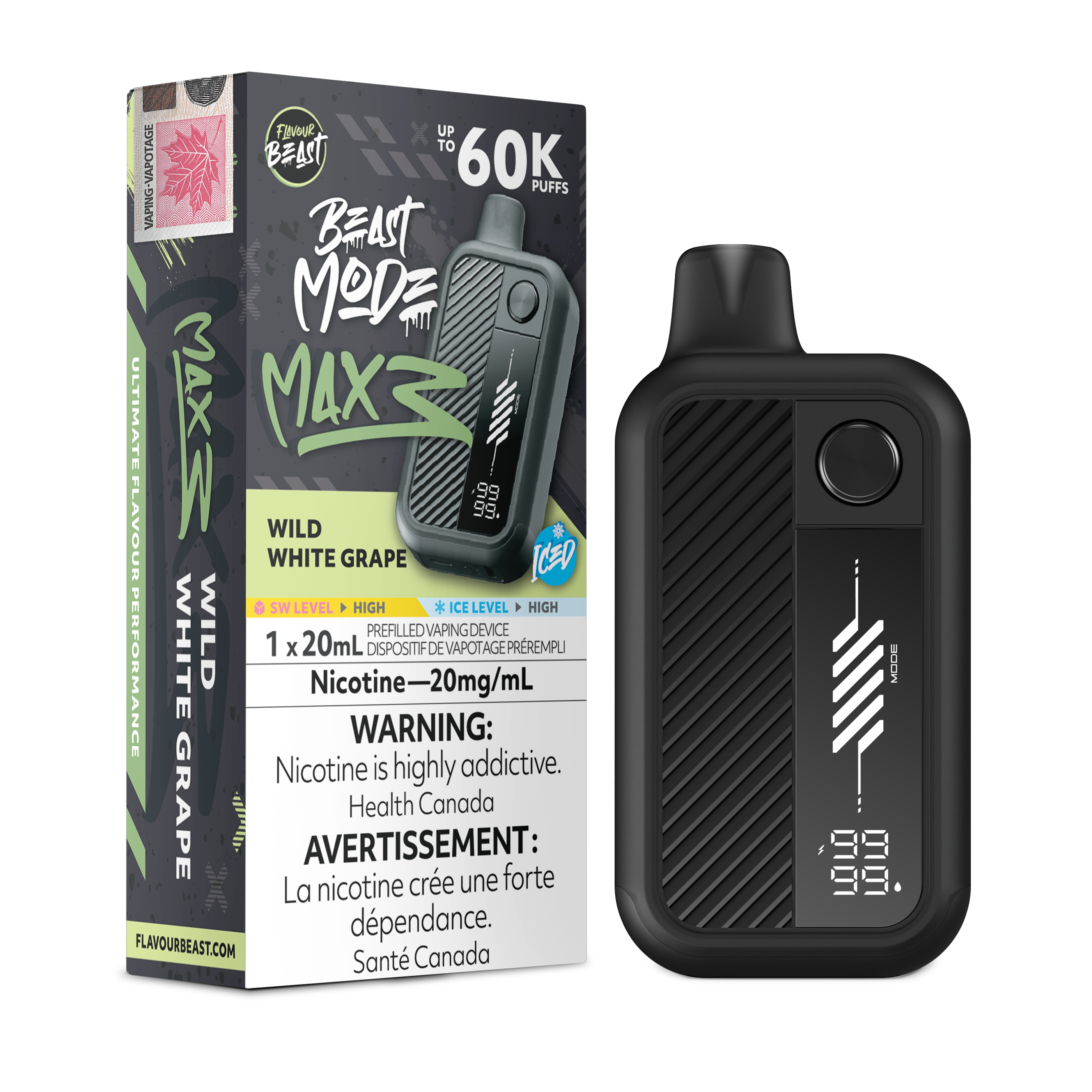 [BC/SK/NL] FLAVOUR BEAST BEAST MODE MAX 3 60K DISPOSABLE