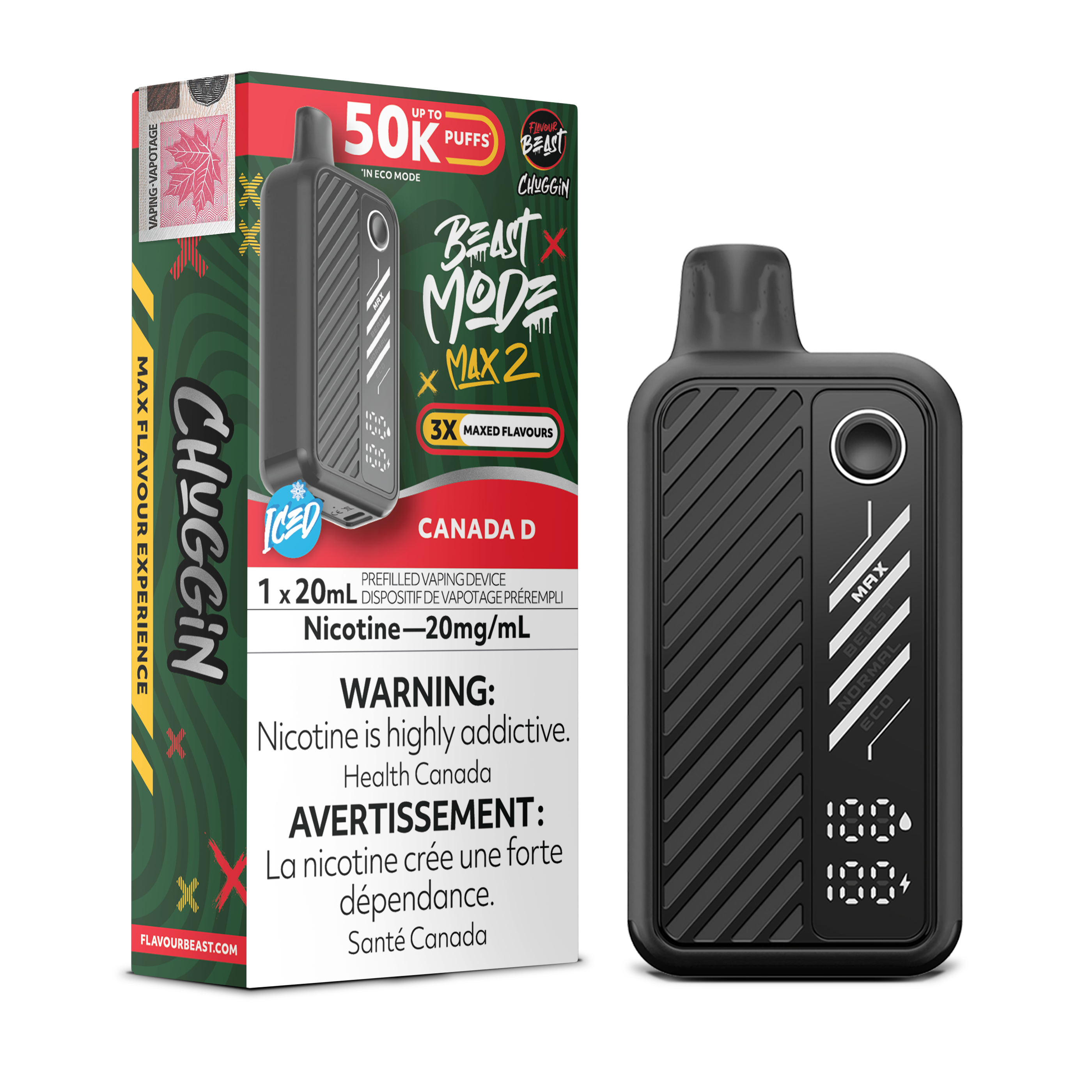 [BC/SK/NL/NS] FLAVOUR BEAST BEAST MODE MAX 2 50K CHUGGIN' DISPOSABLE
