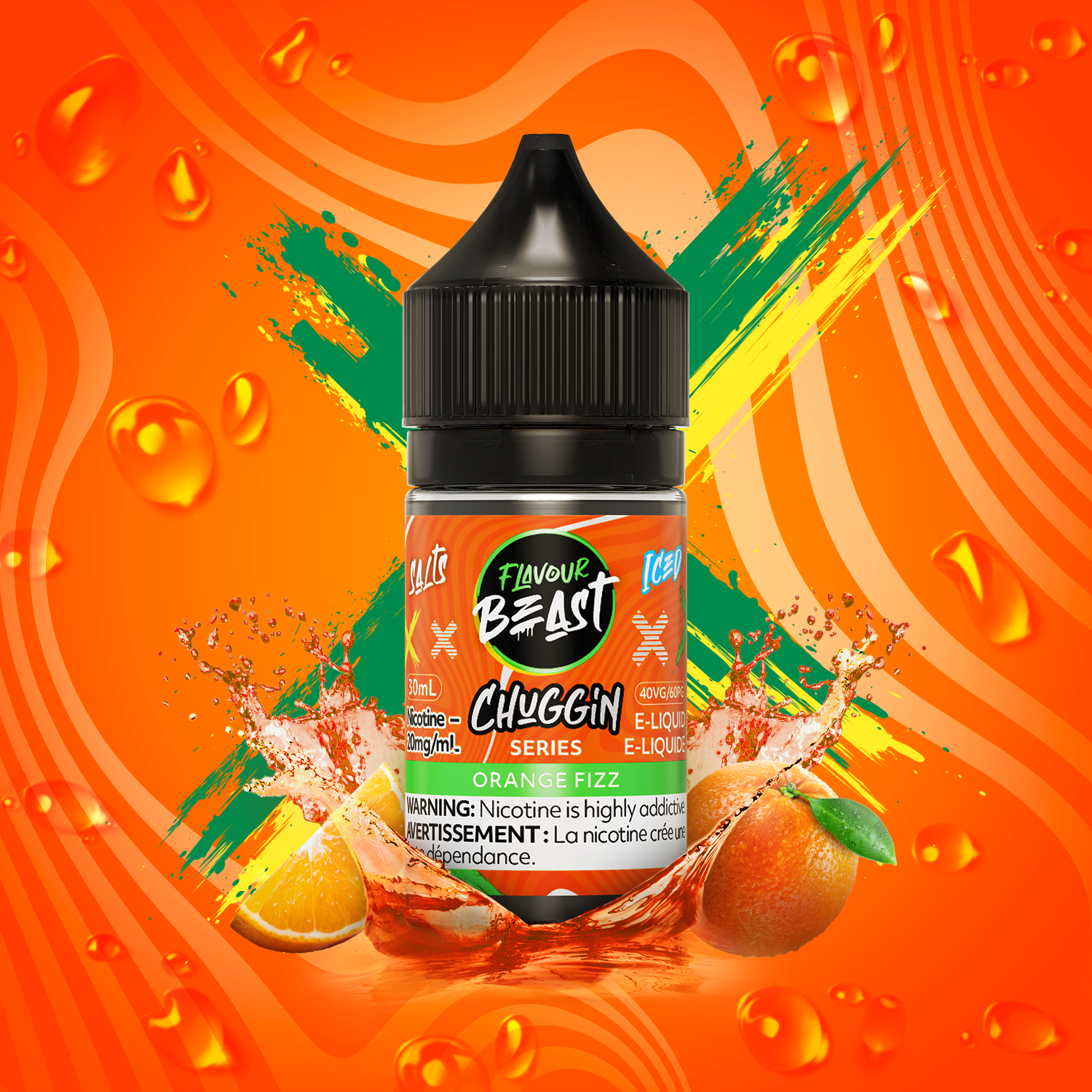 FLAVOUR BEAST SALT CHUGGIN' ORANGE FIZZ ICED 20MG