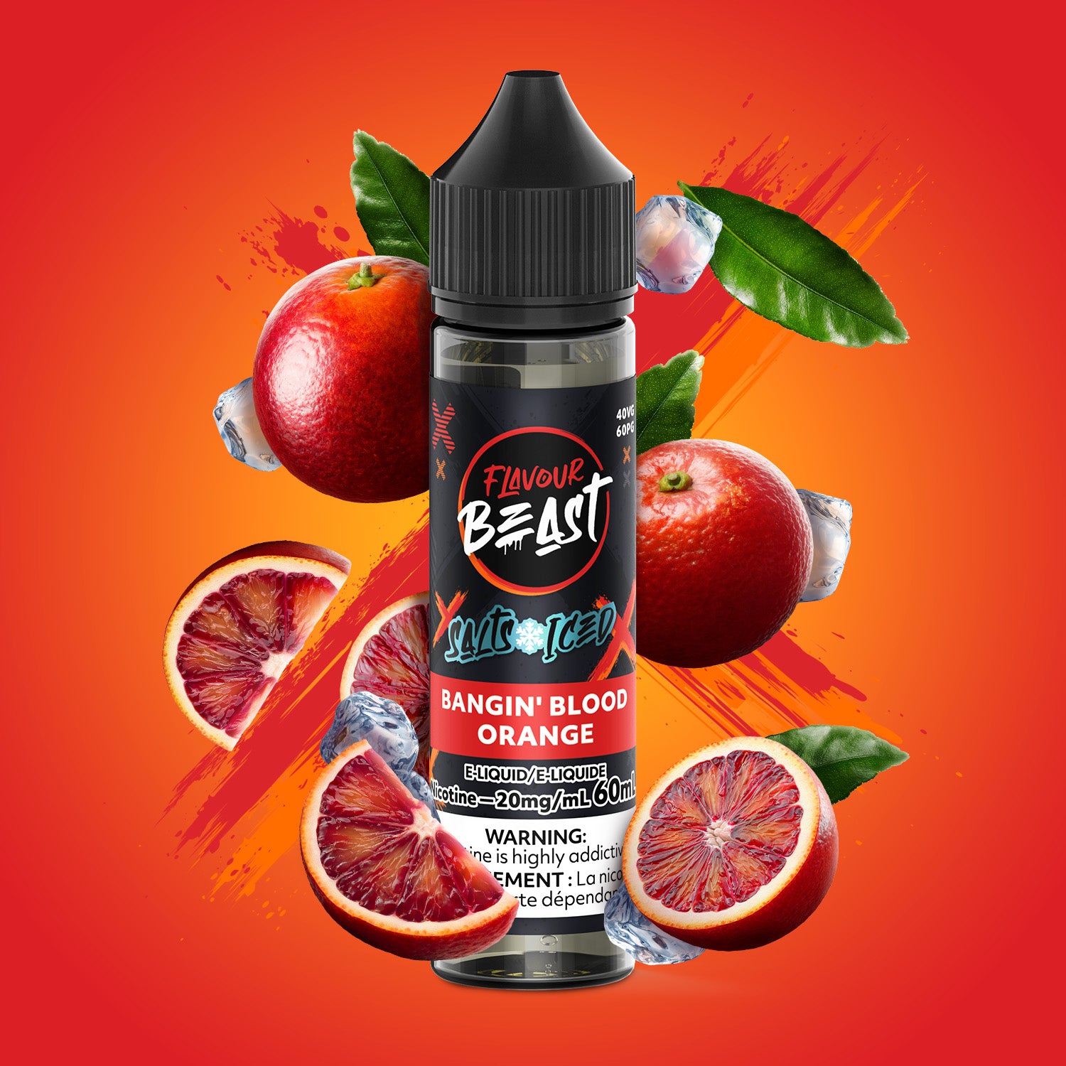 FLAVOUR BEAST SALT BANGIN' BLOOD ORANGE ICE 60ML