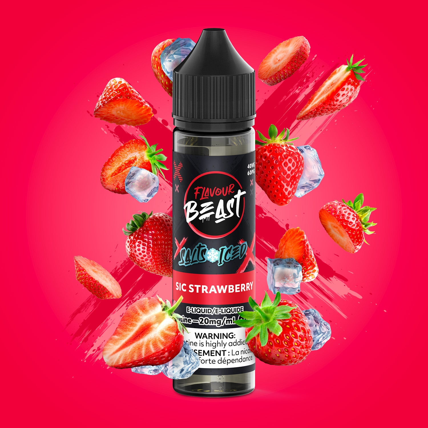 FLAVOUR BEAST SALT - SIC STRAWBERRY ICED 60ML