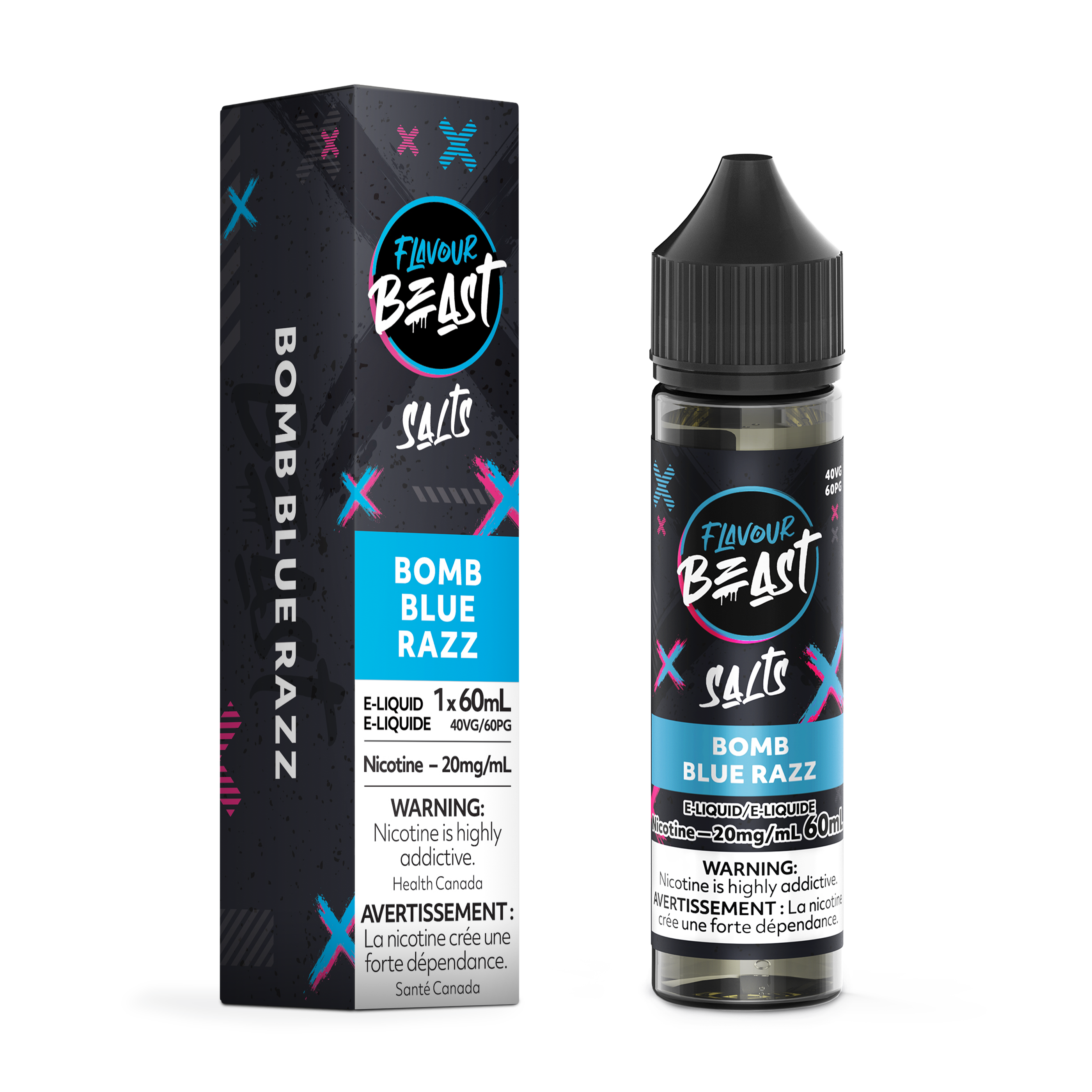 FLAVOUR BEAST SALT - BOMB BLUE RAZZ 60ML