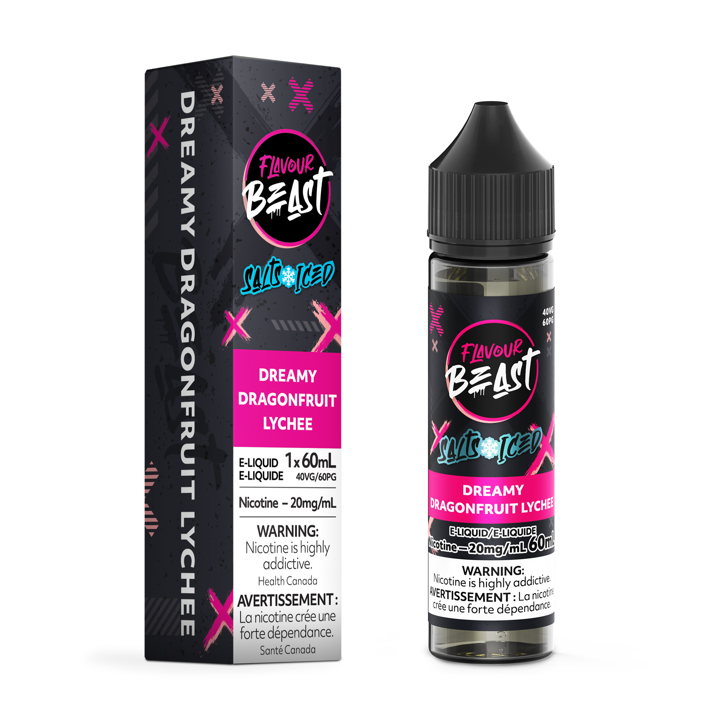 FLAVOUR BEAST SALT - DREAMY DRAGONFRUIT LYCHEE ICED 60ML