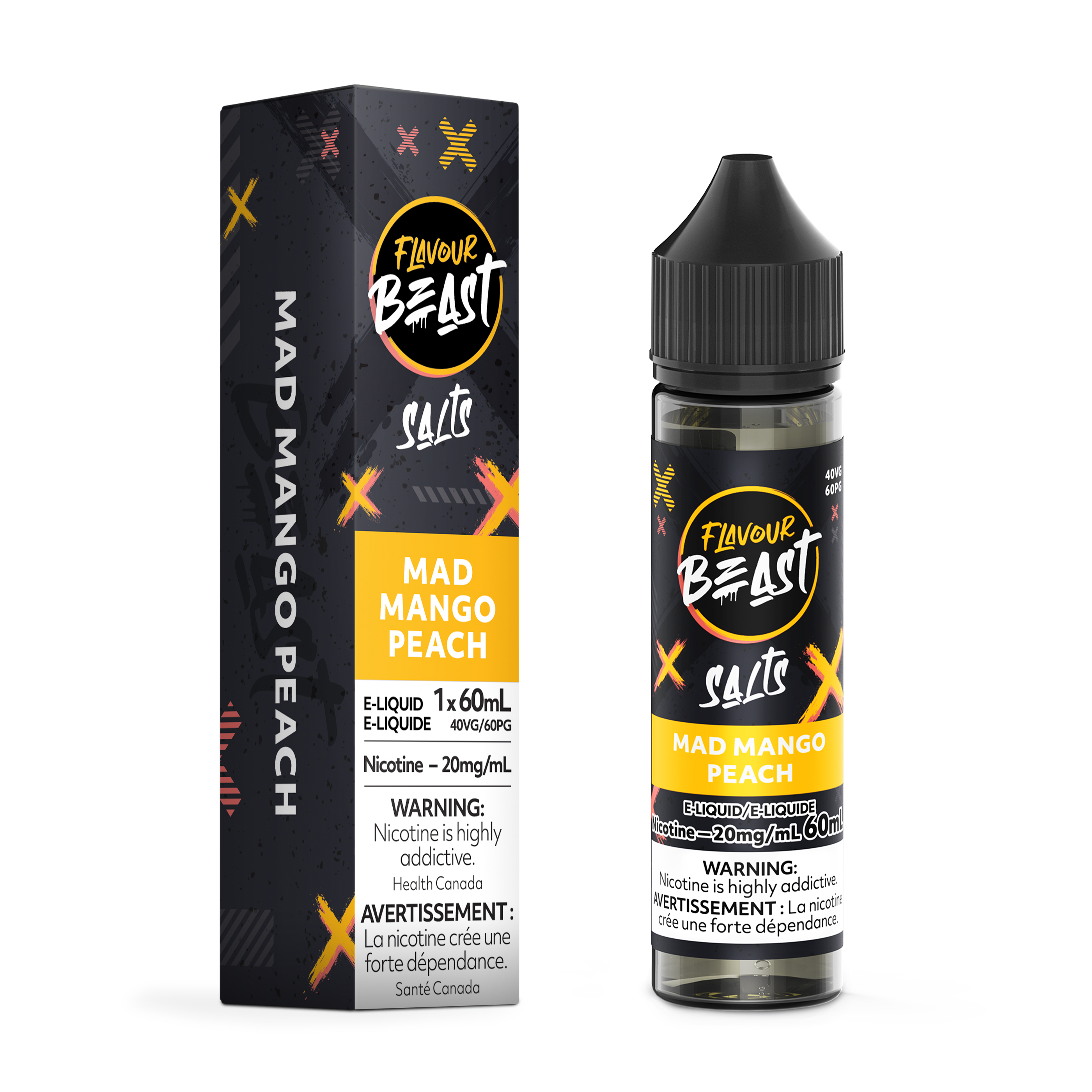 FLAVOUR BEAST SALT - MAD MANGO PEACH 60ML