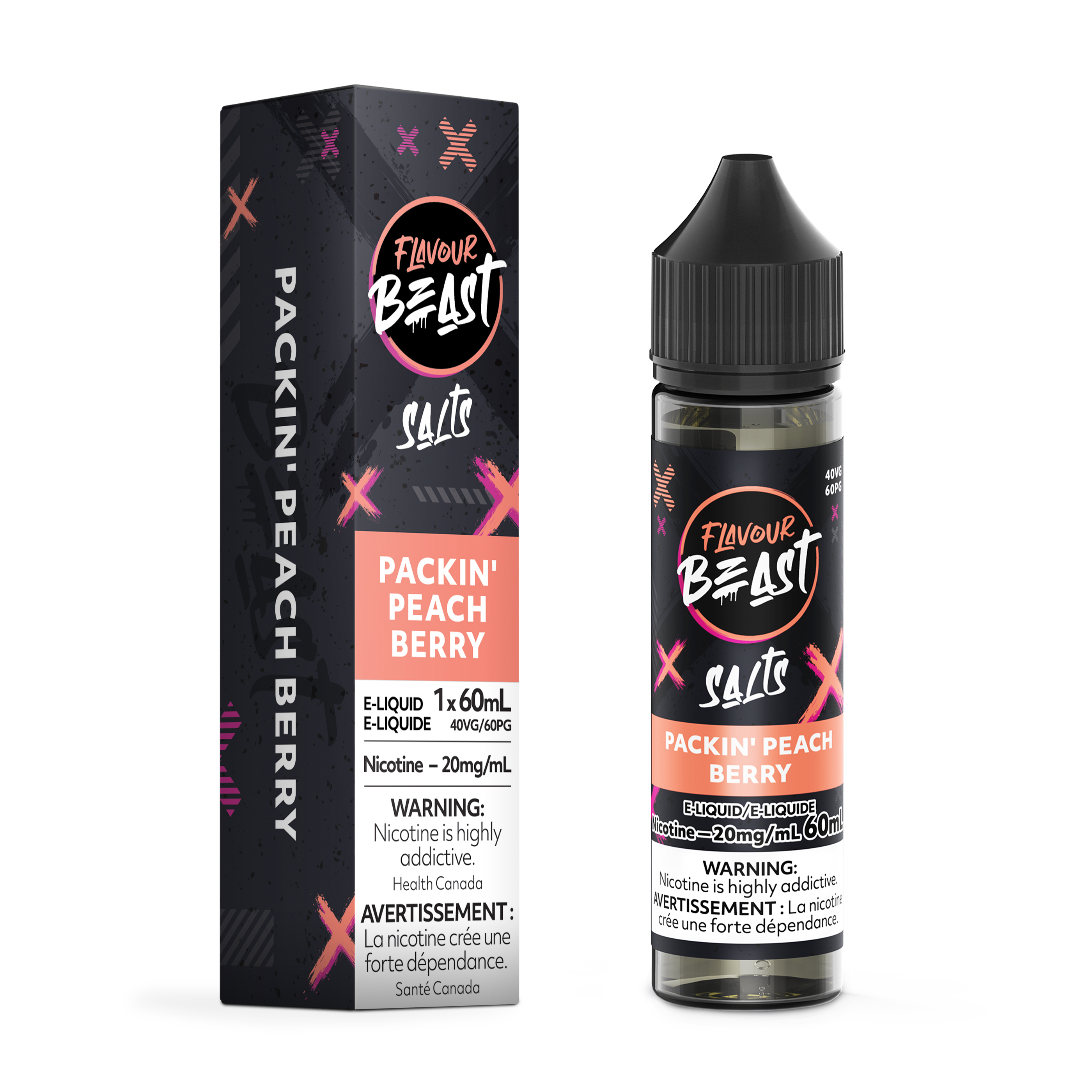 FLAVOUR BEAST SALT - PACKIN' PEACH BERRY 60ML