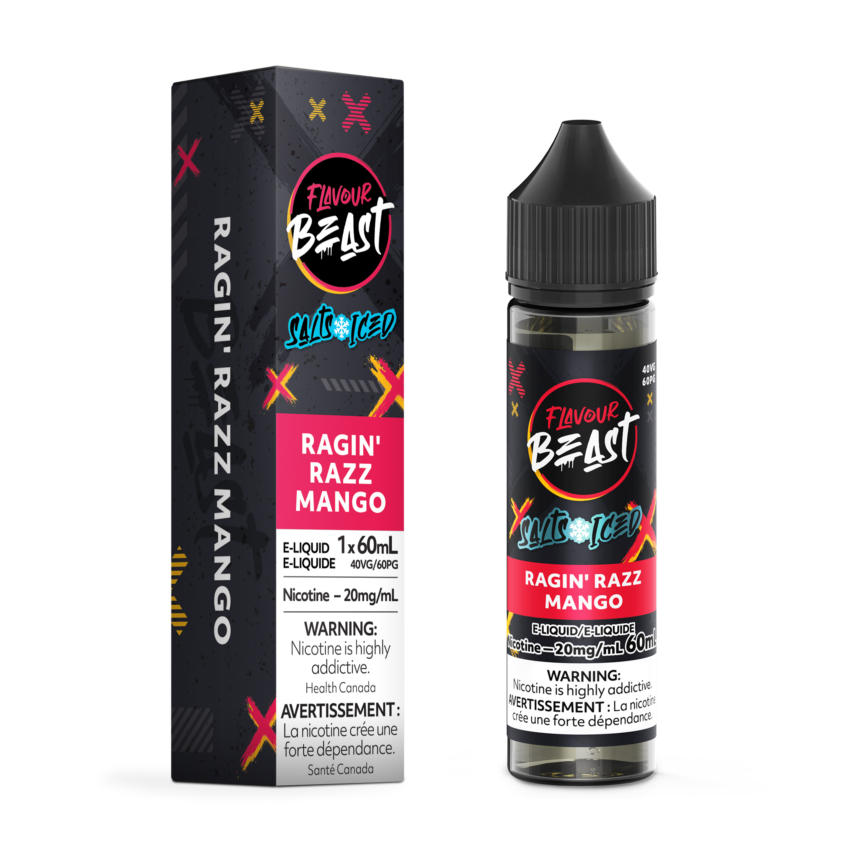 FLAVOUR BEAST SALT - RAGIN' RAZZ MANGO ICED 60ML