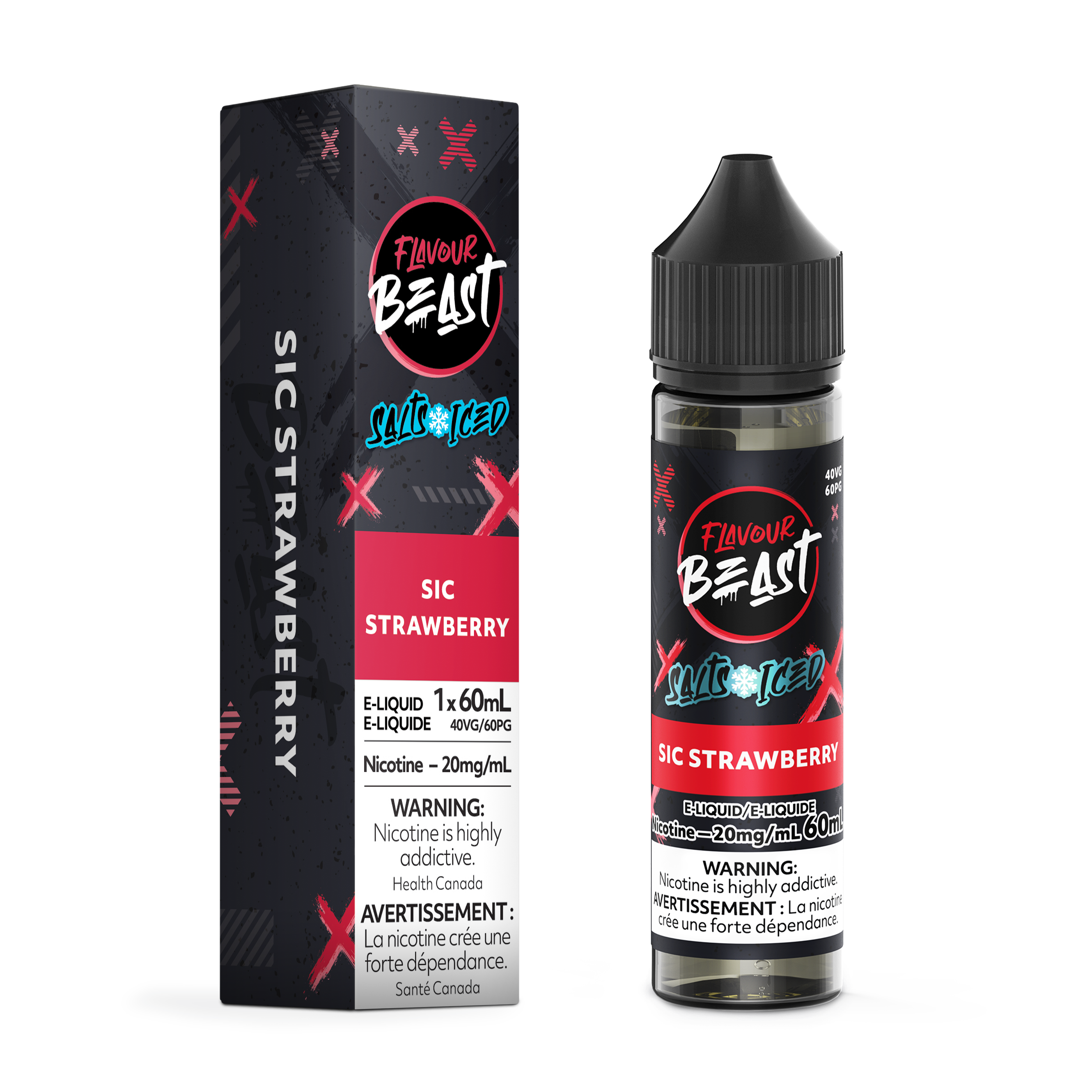 FLAVOUR BEAST SALT - SIC STRAWBERRY ICED 60ML