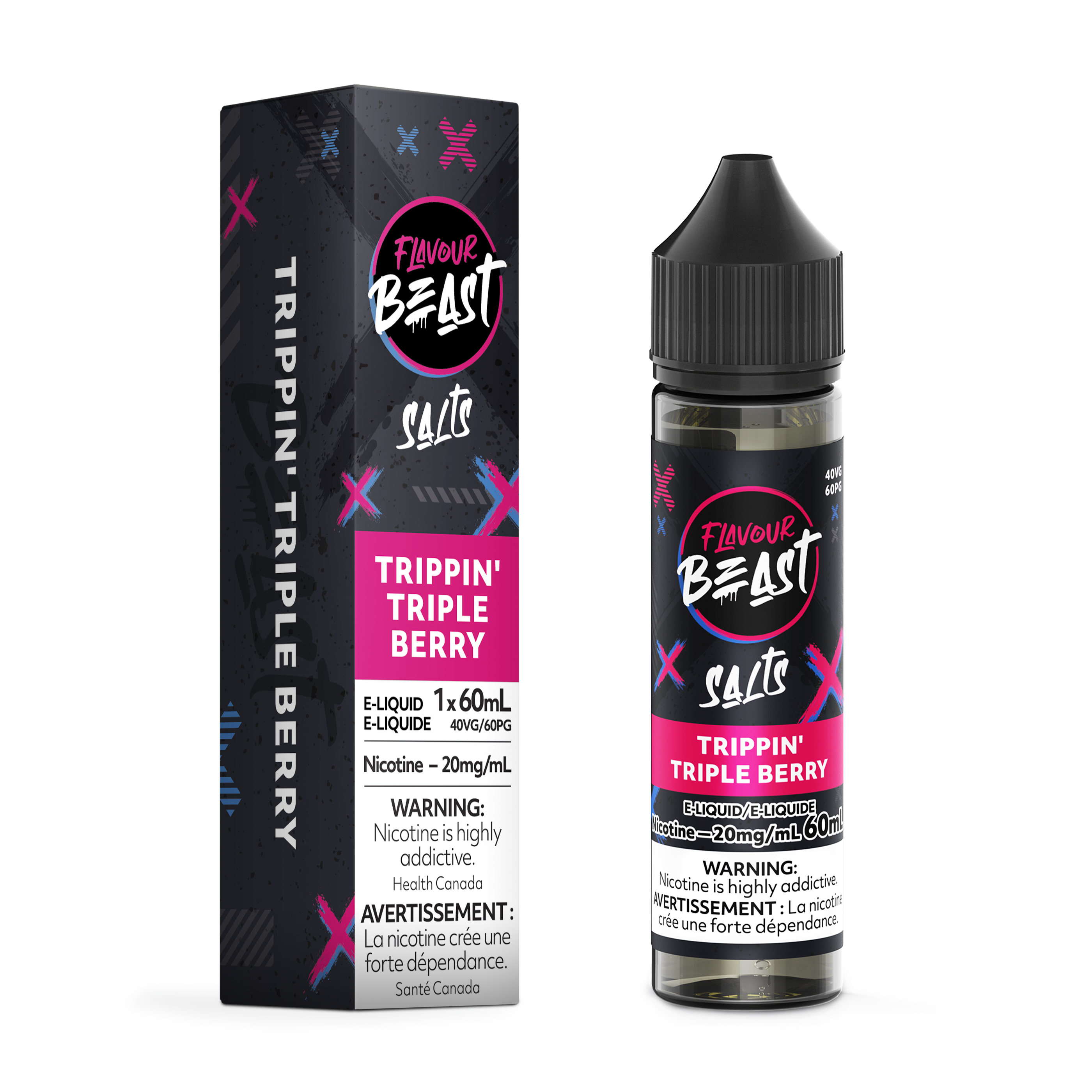 FLAVOUR BEAST SALT - TRIPPIN' TRIPLE BERRY 60ML