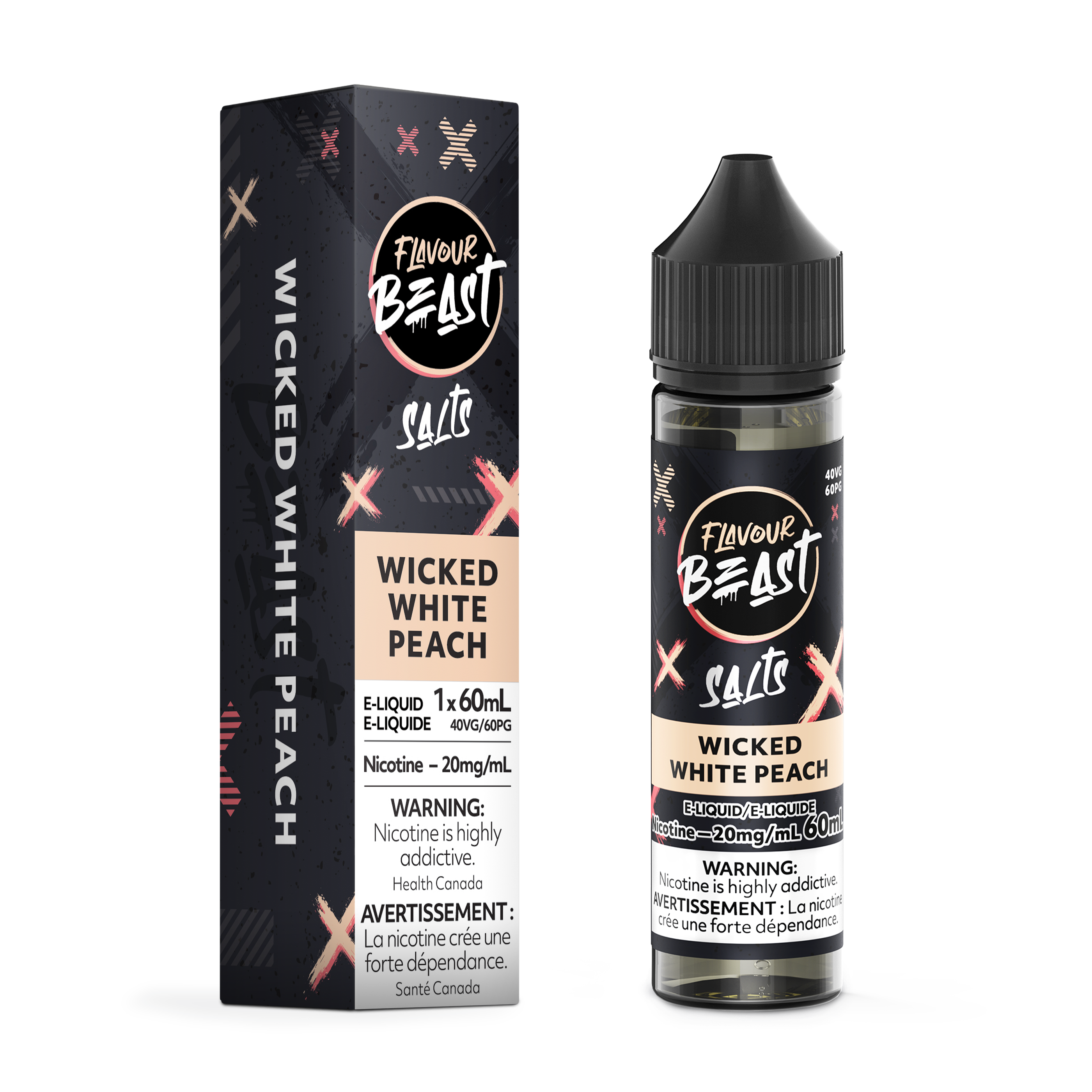 FLAVOUR BEAST SALT - WICKED WHITE PEACH 60ML