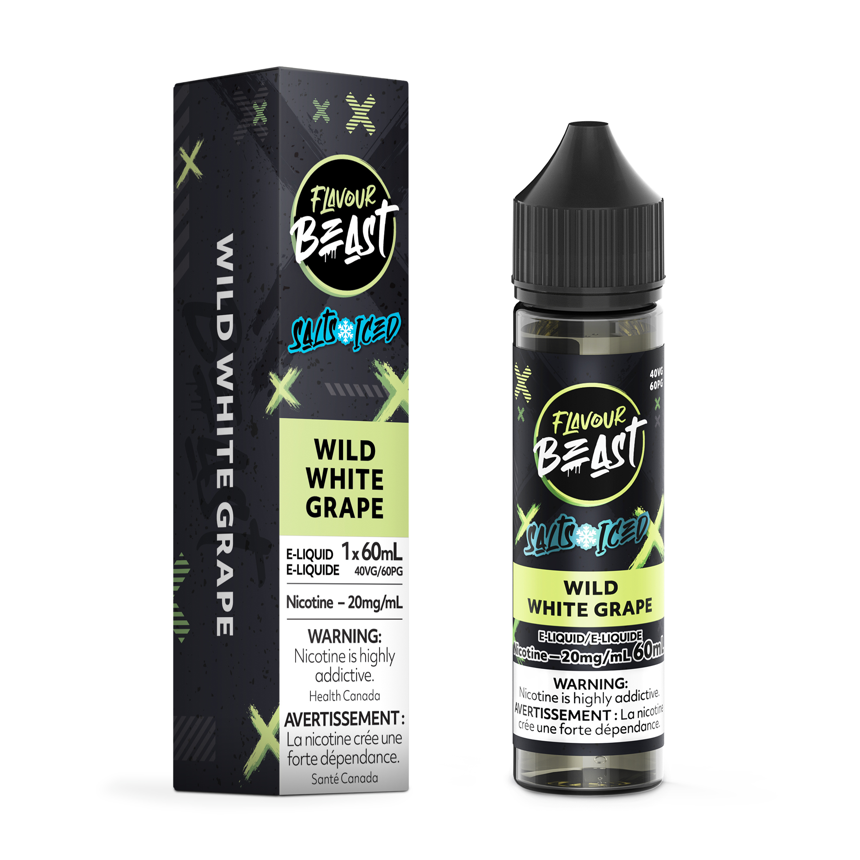 FLAVOUR BEAST SALT - WILD WHITE GRAPE ICED 60ML