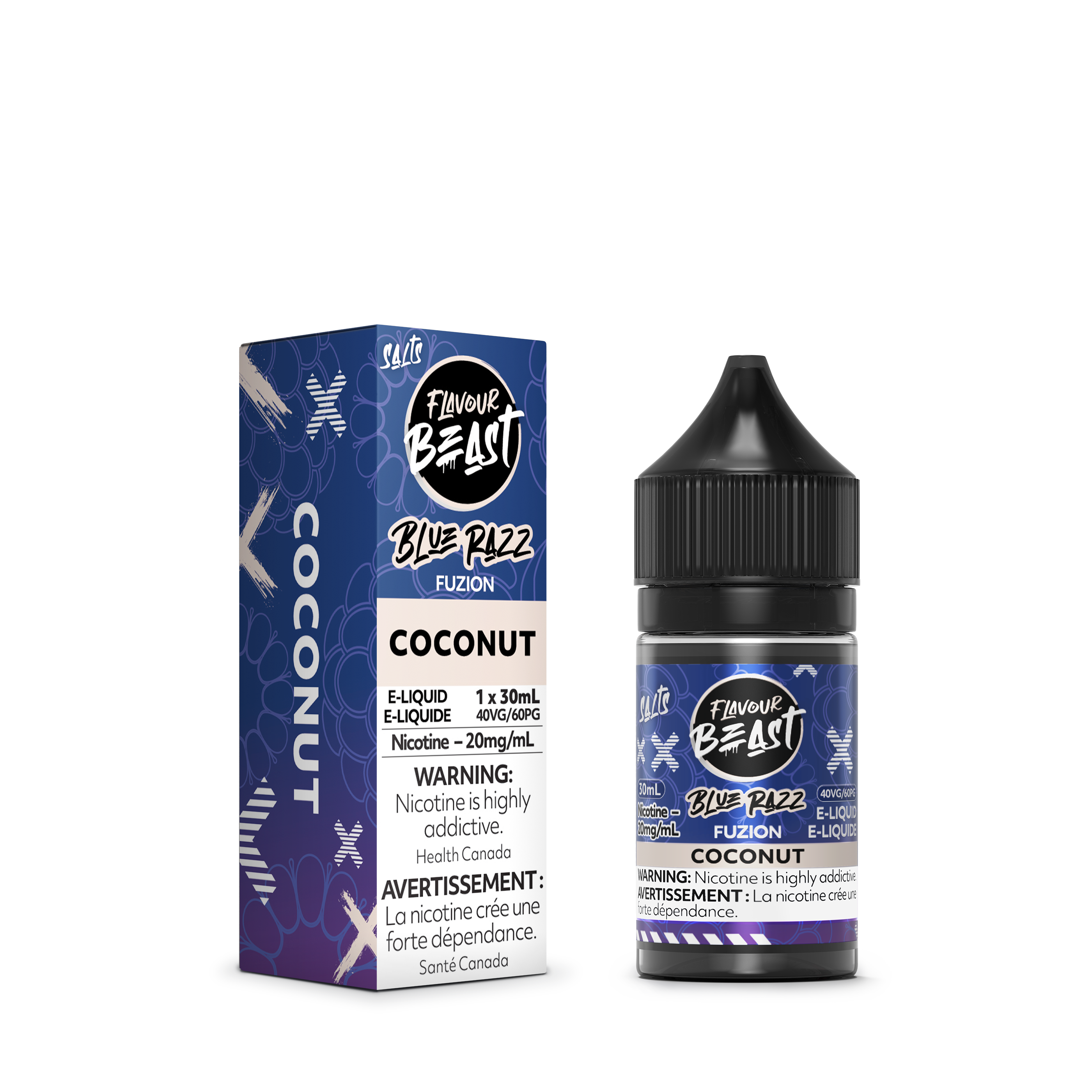 FLAVOUR BEAST SALT - FUZION BLUE RAZZ COCONUT 30ML