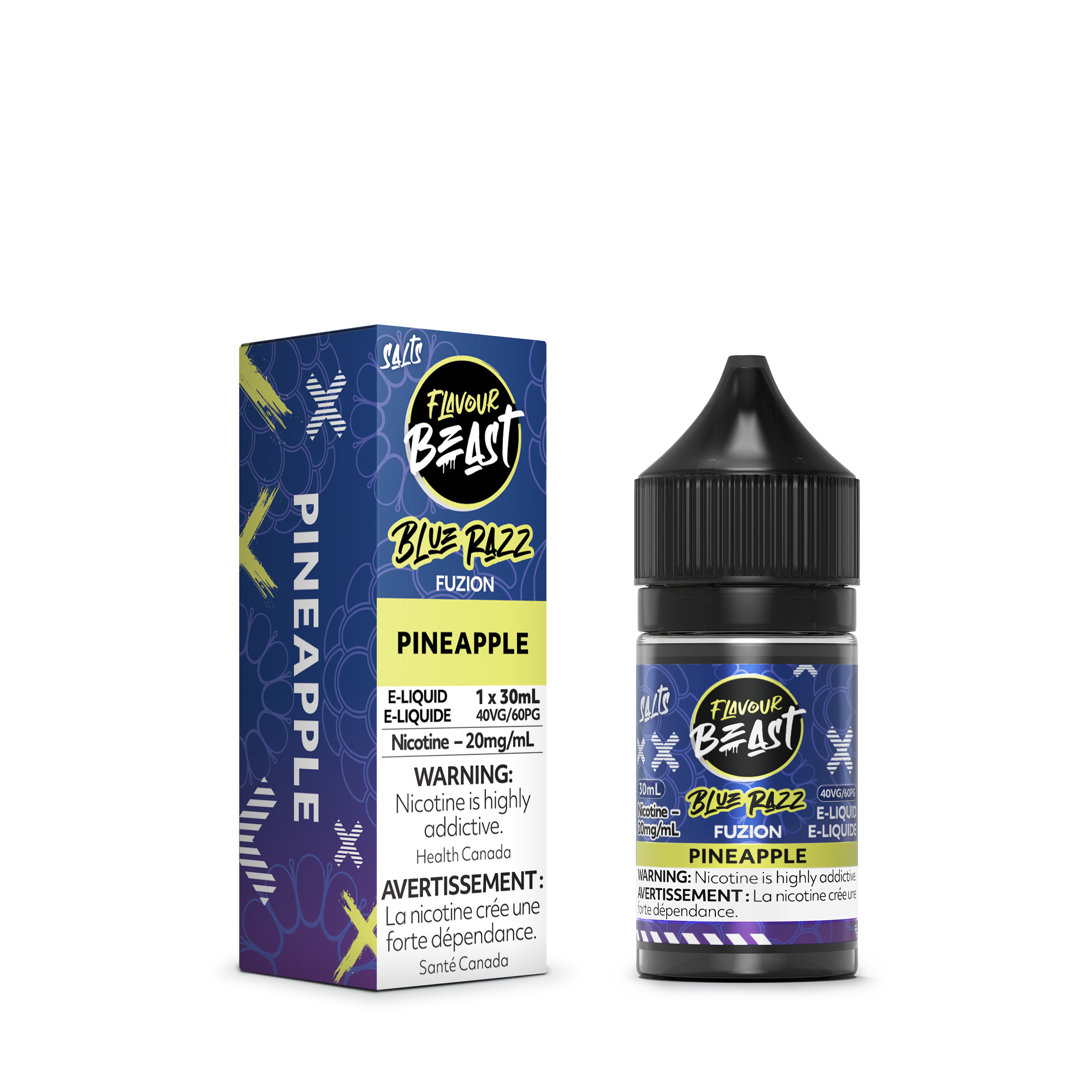 FLAVOUR BEAST SALT - FUZION BLUE RAZZ PINEAPPLE 30ML