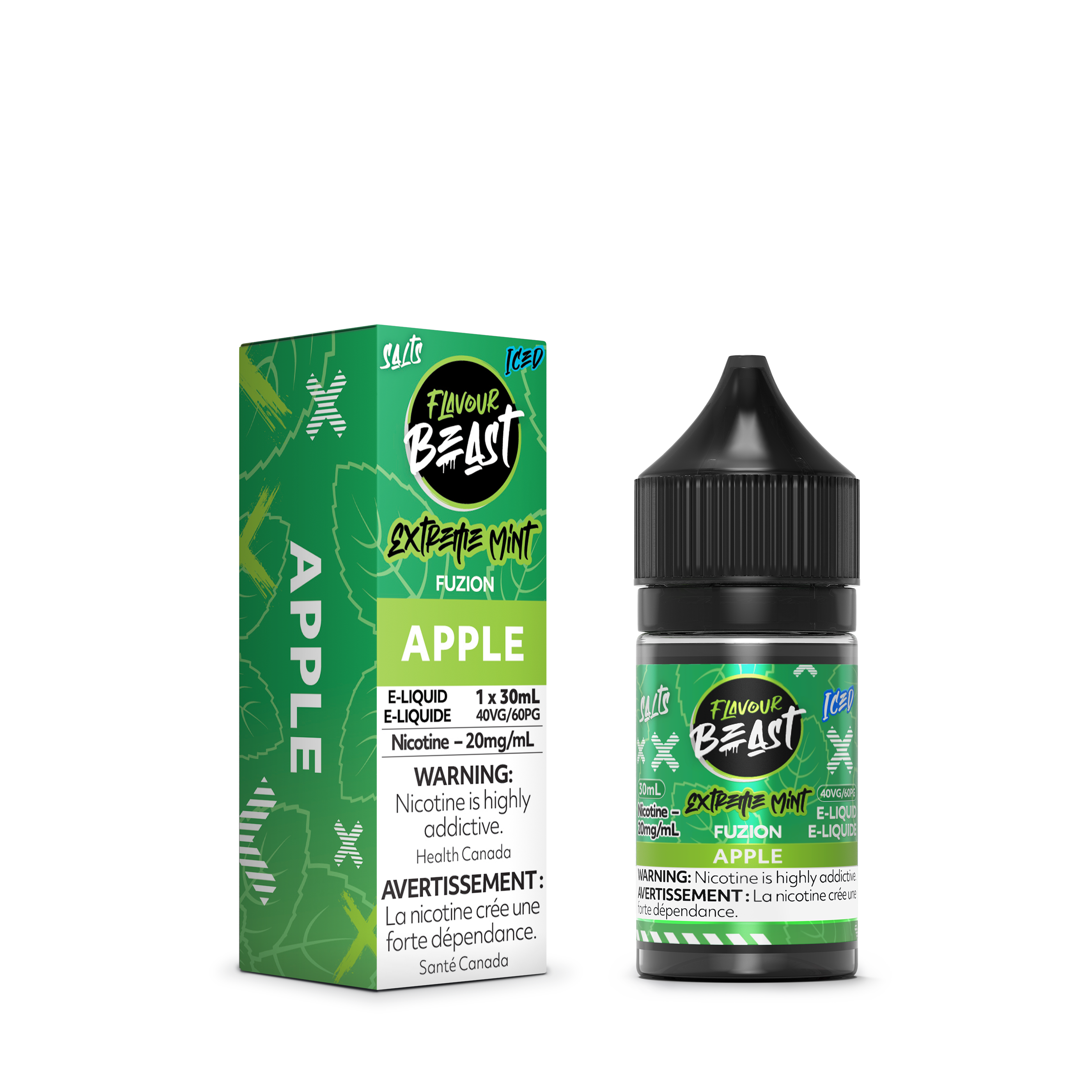 FLAVOUR BEAST SALT - FUZION EXTREME MINT APPLE ICED 30ML