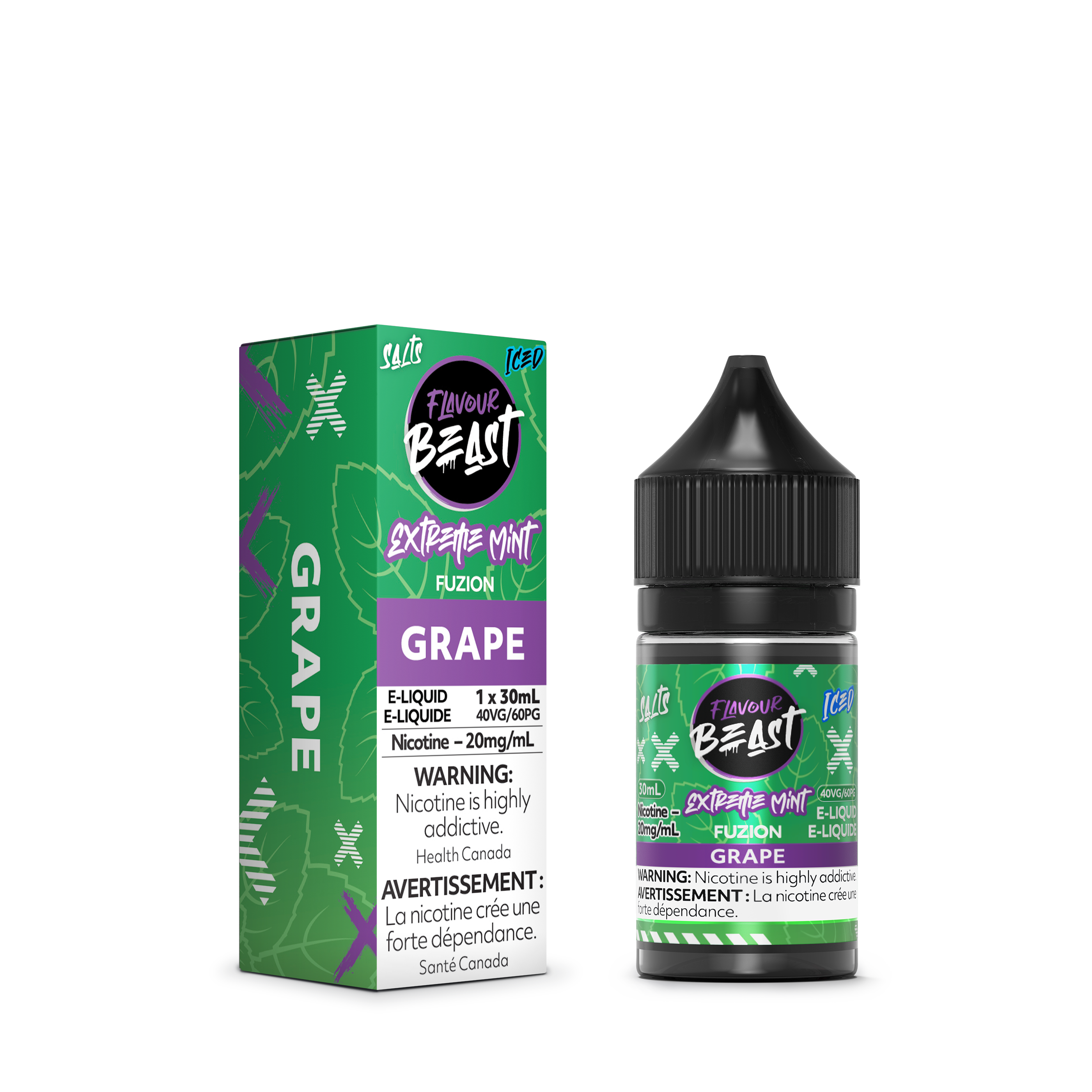 FLAVOUR BEAST SALT - FUZION EXTREME MINT GRAPE ICED 30ML