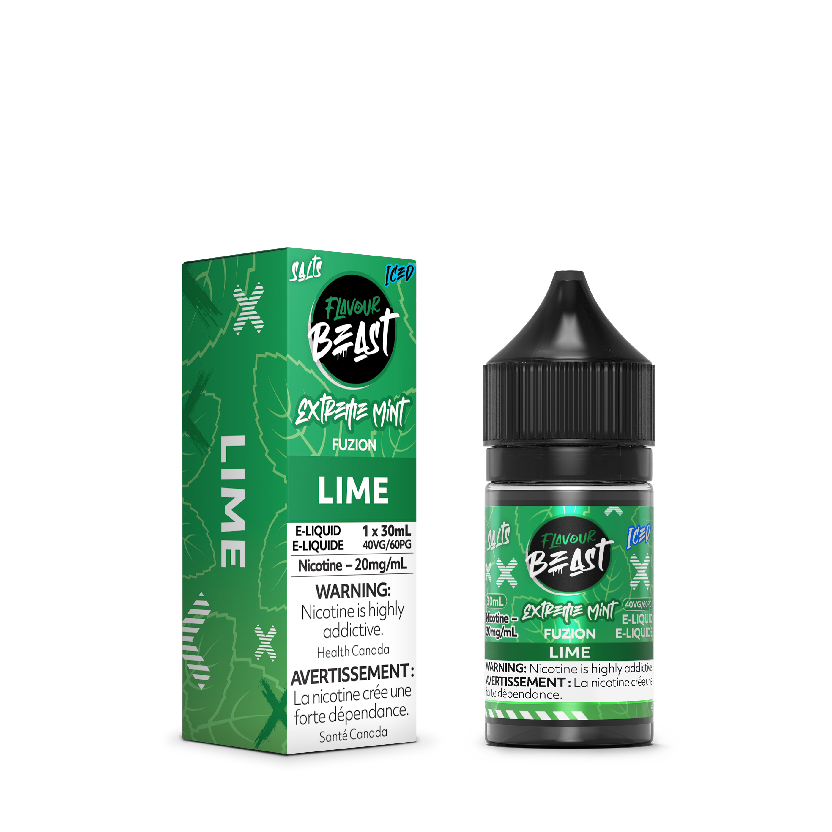 FLAVOUR BEAST SALT - FUZION EXTREME MINT LIME ICED 30ML