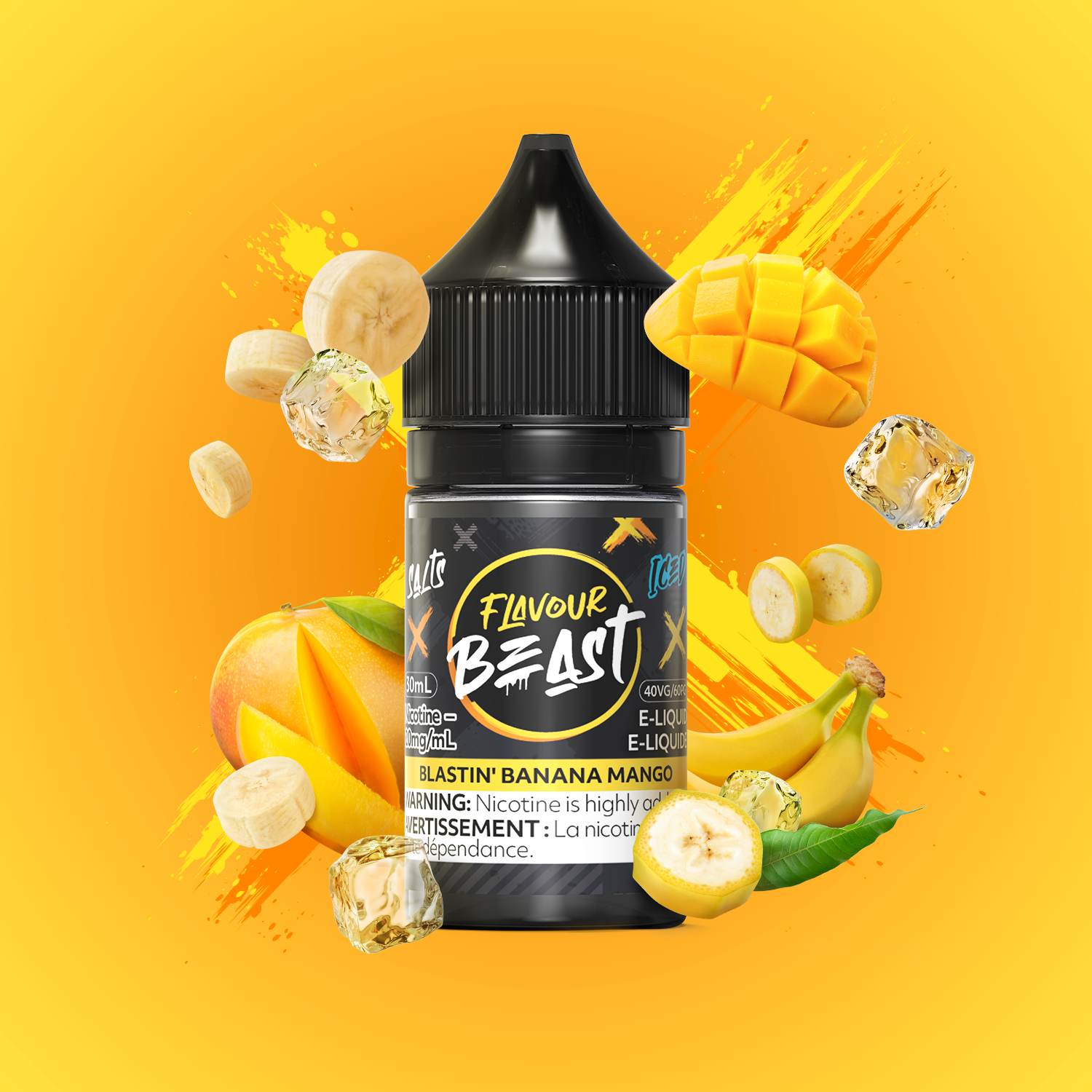 FLAVOUR BEAST SALT - BLASTIN' BANANA MANGO ICED 30ML