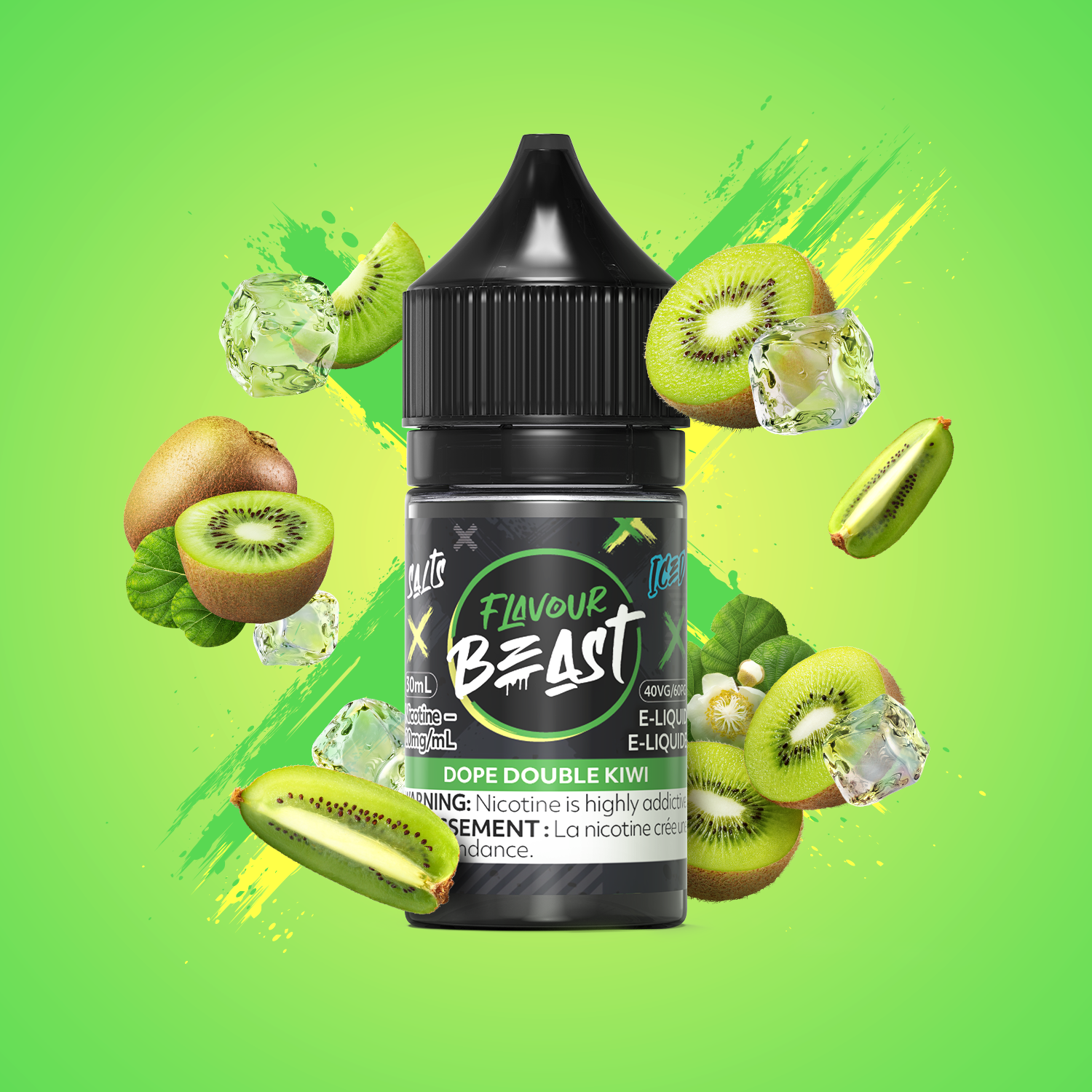 FLAVOUR BEAST SALT - DOPE DOUBLE KIWI ICED 30ML