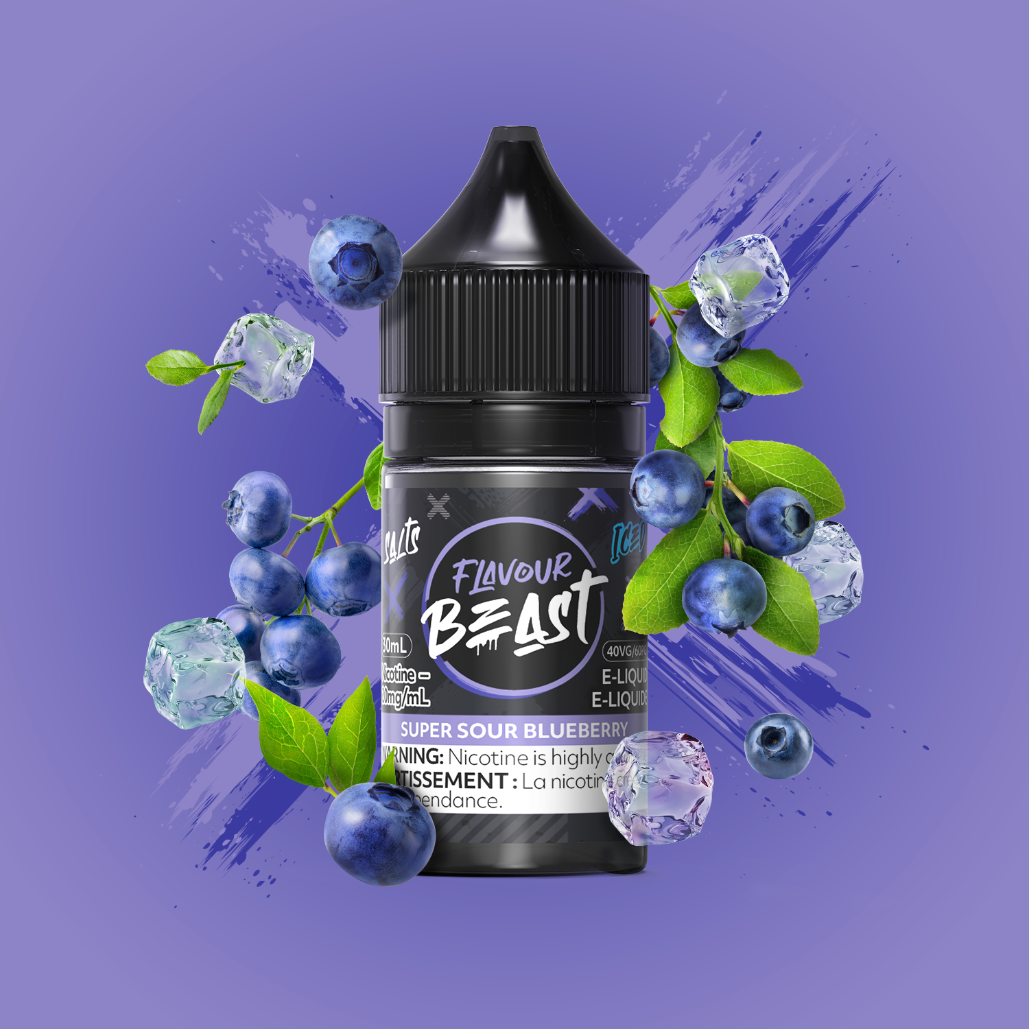 FLAVOUR BEAST SALT - SUPER SOUR BLUEBERRY ICED 30ML