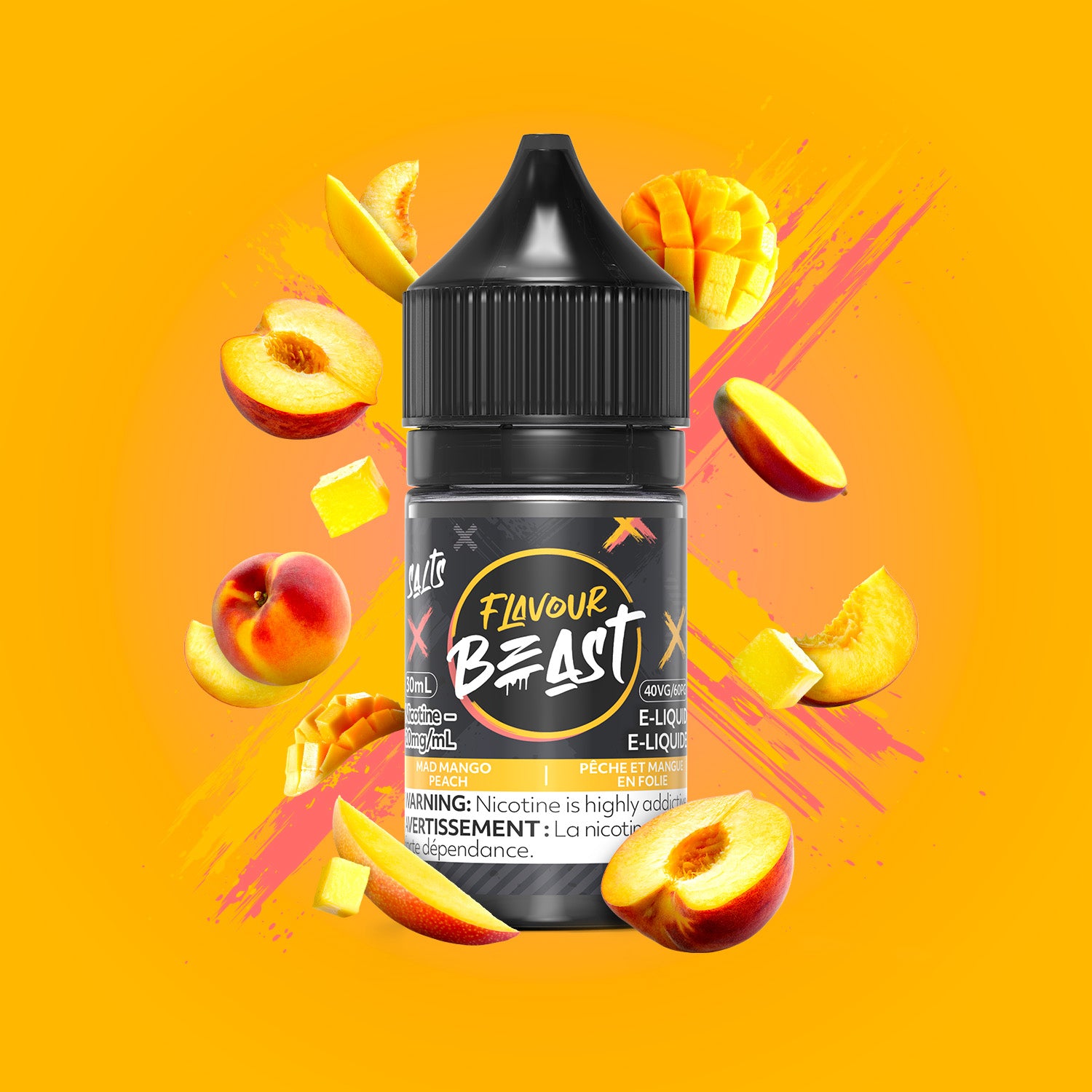 FLAVOUR BEAST SALT MAD MANGO PEACH 30ML 20MG