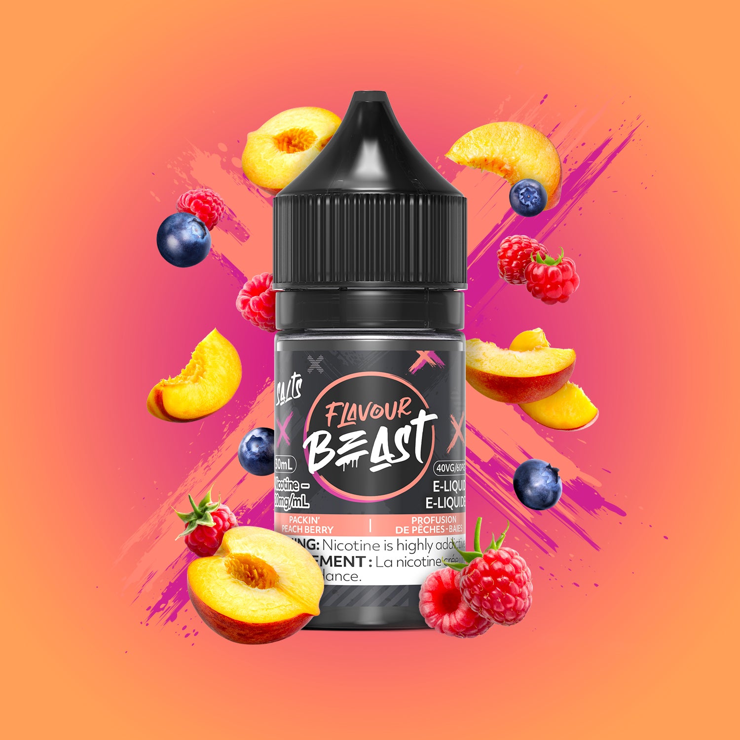 FLAVOUR BEAST SALT PEACH BERRY 30ML 20MG