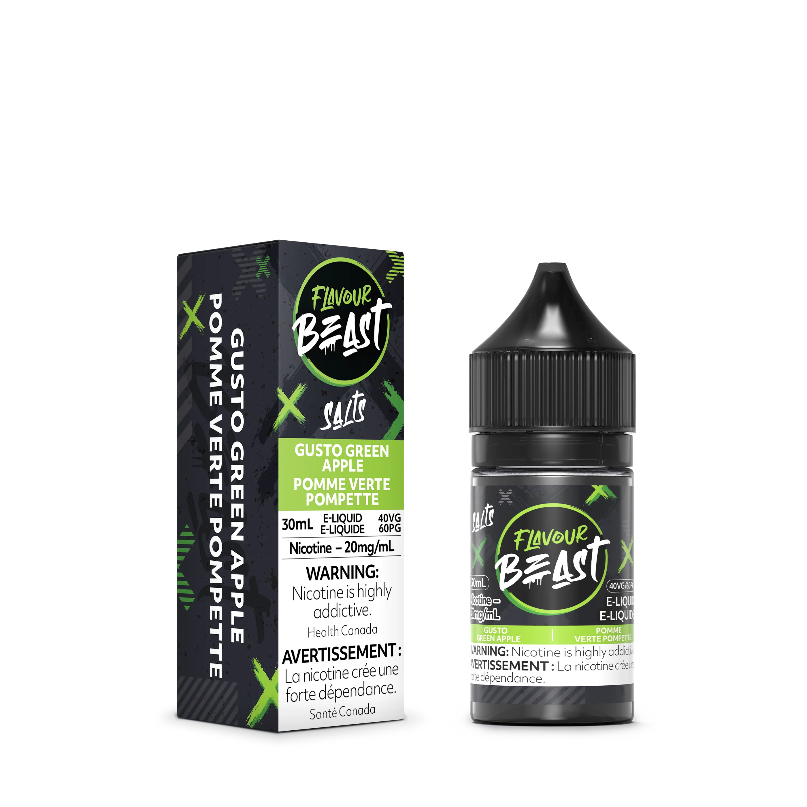 FLAVOUR BEAST SALT - GUSTO GREEN APPLE 30ML