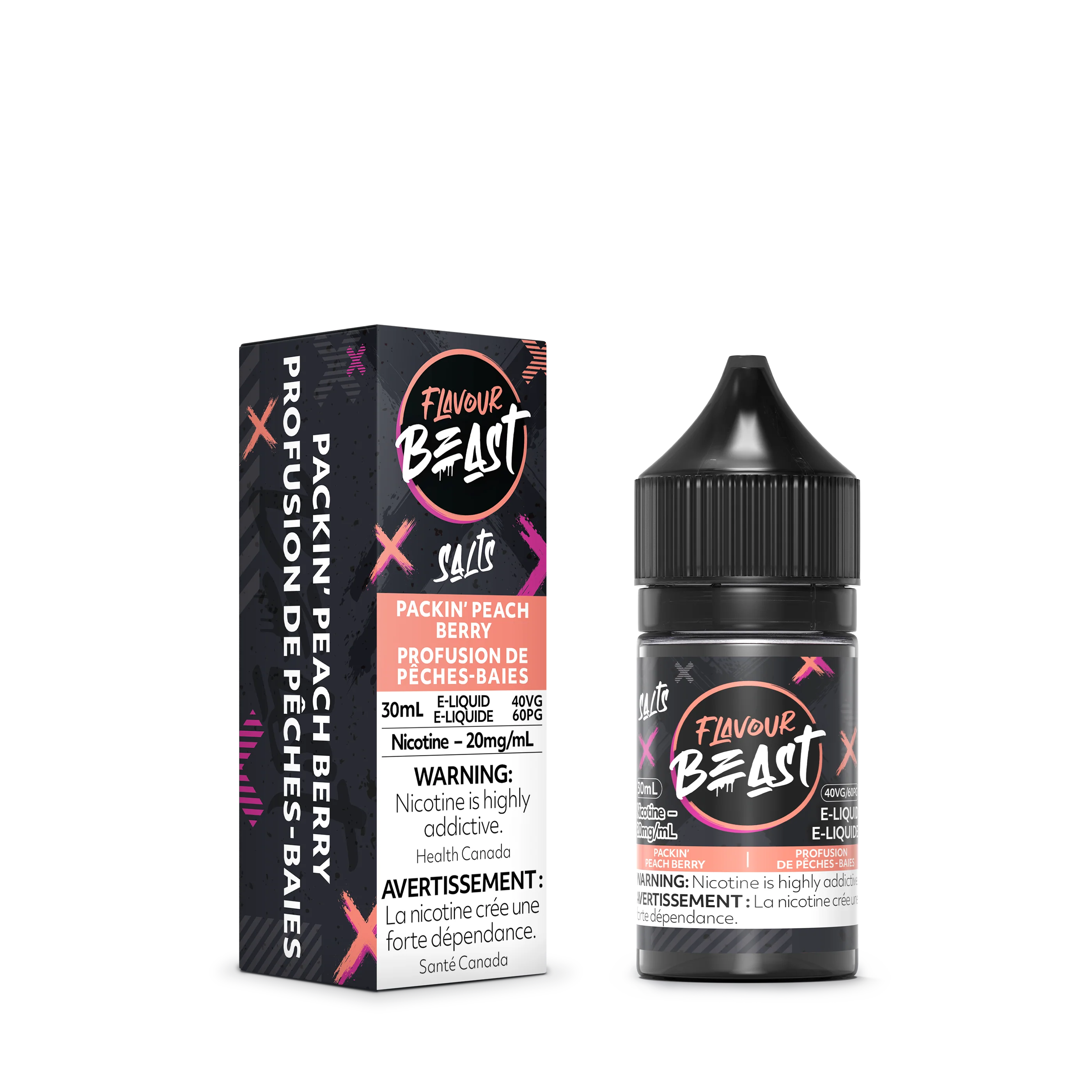 FLAVOUR BEAST SALT - PACKIN' PEACH BERRY 30ML