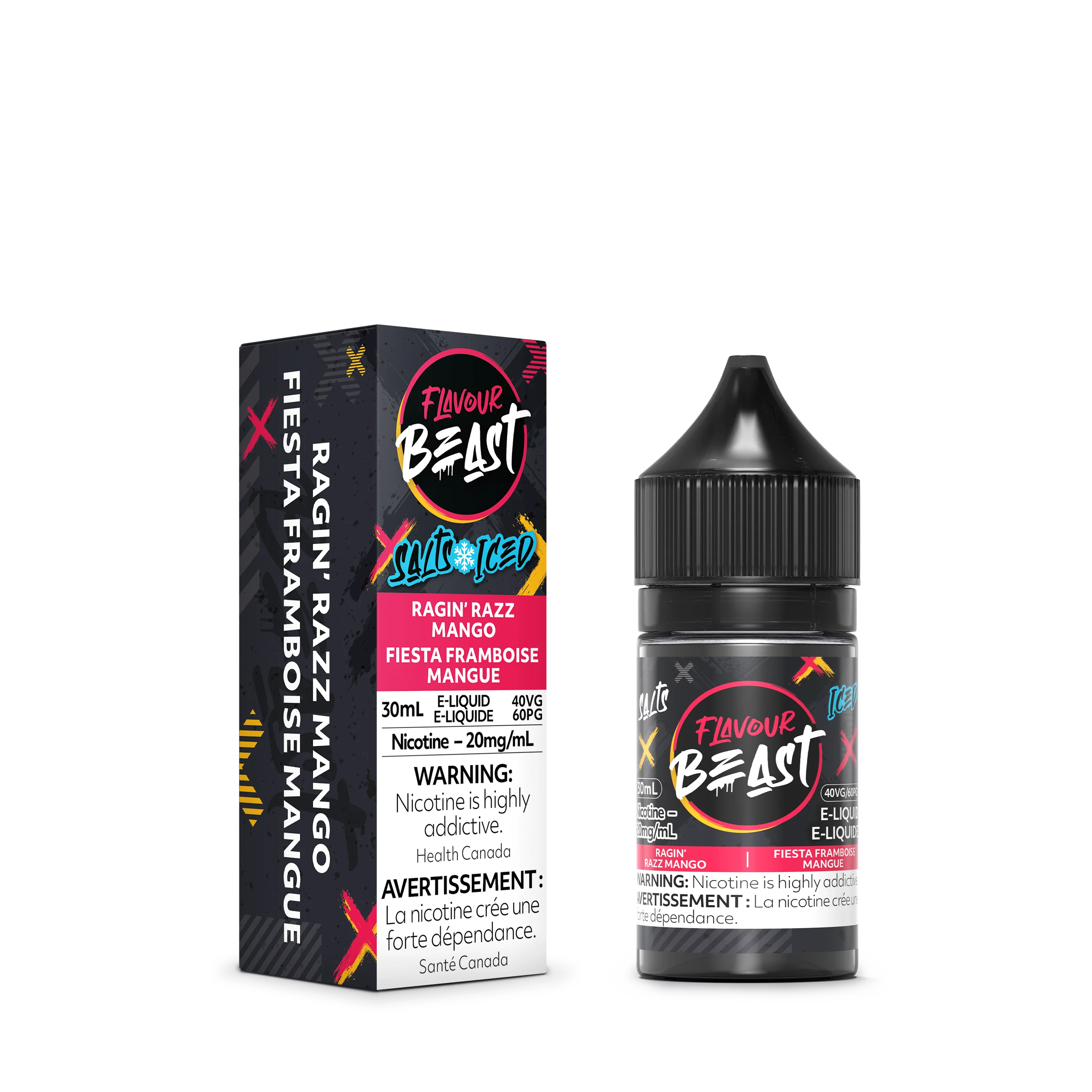 FLAVOUR BEAST SALT - RAGIN' RAZZ MANGO ICED 30ML