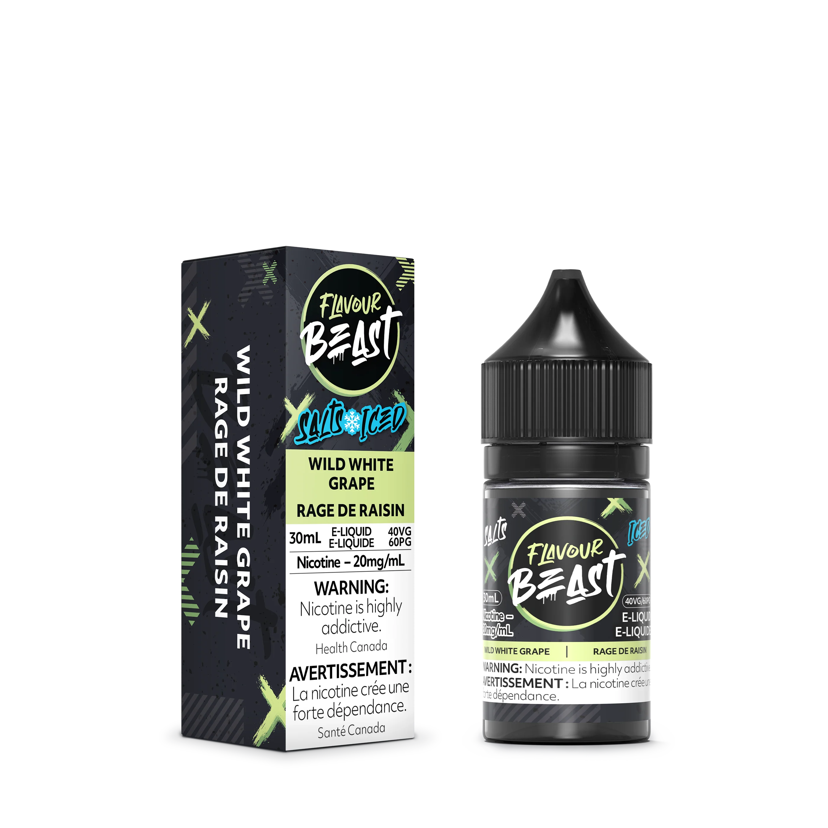 FLAVOUR BEAST SALT - WILD WHITE GRAPE ICED 30ML