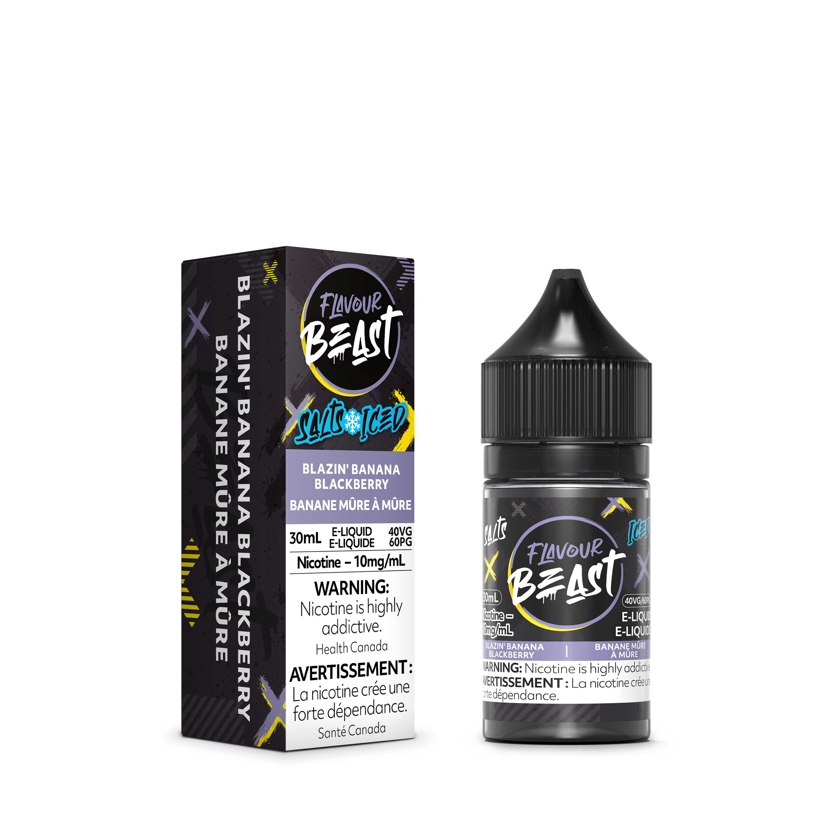 FLAVOUR BEAST SALT BANANA BLACKBERRY ICE 30ML 20MG