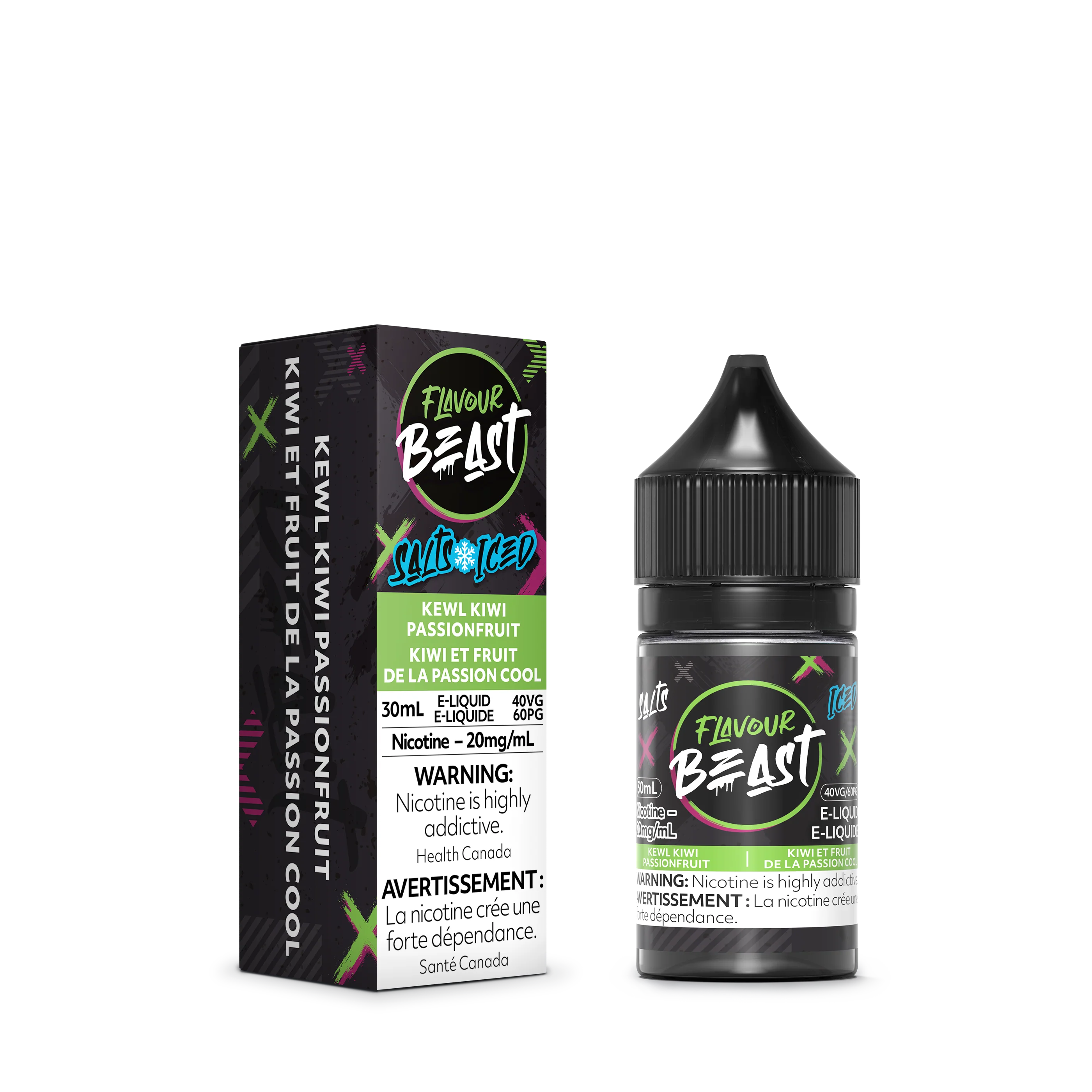 FLAVOUR BEAST SALT - KEWL KIWI PASSIONFRUIT ICED 30ML