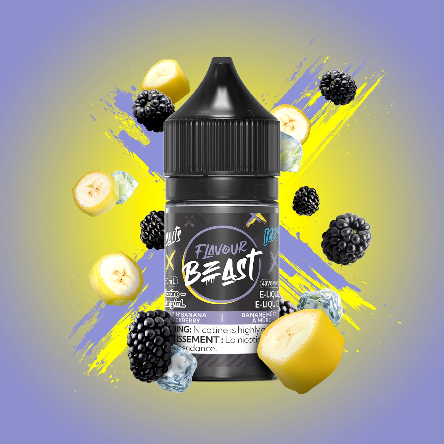 FLAVOUR BEAST SALT BANANA BLACKBERRY ICE 30ML 20MG