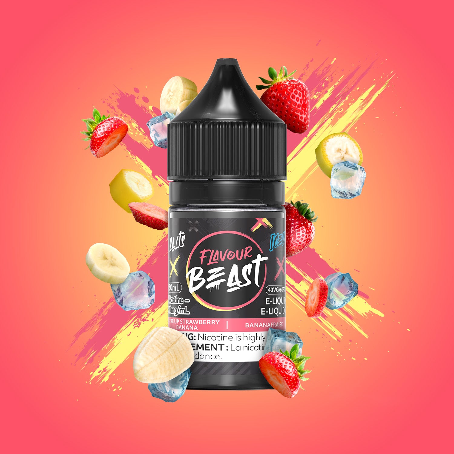 FLAVOUR BEAST SALT STRAWBERRY BANANA ICE 30ML 20MG