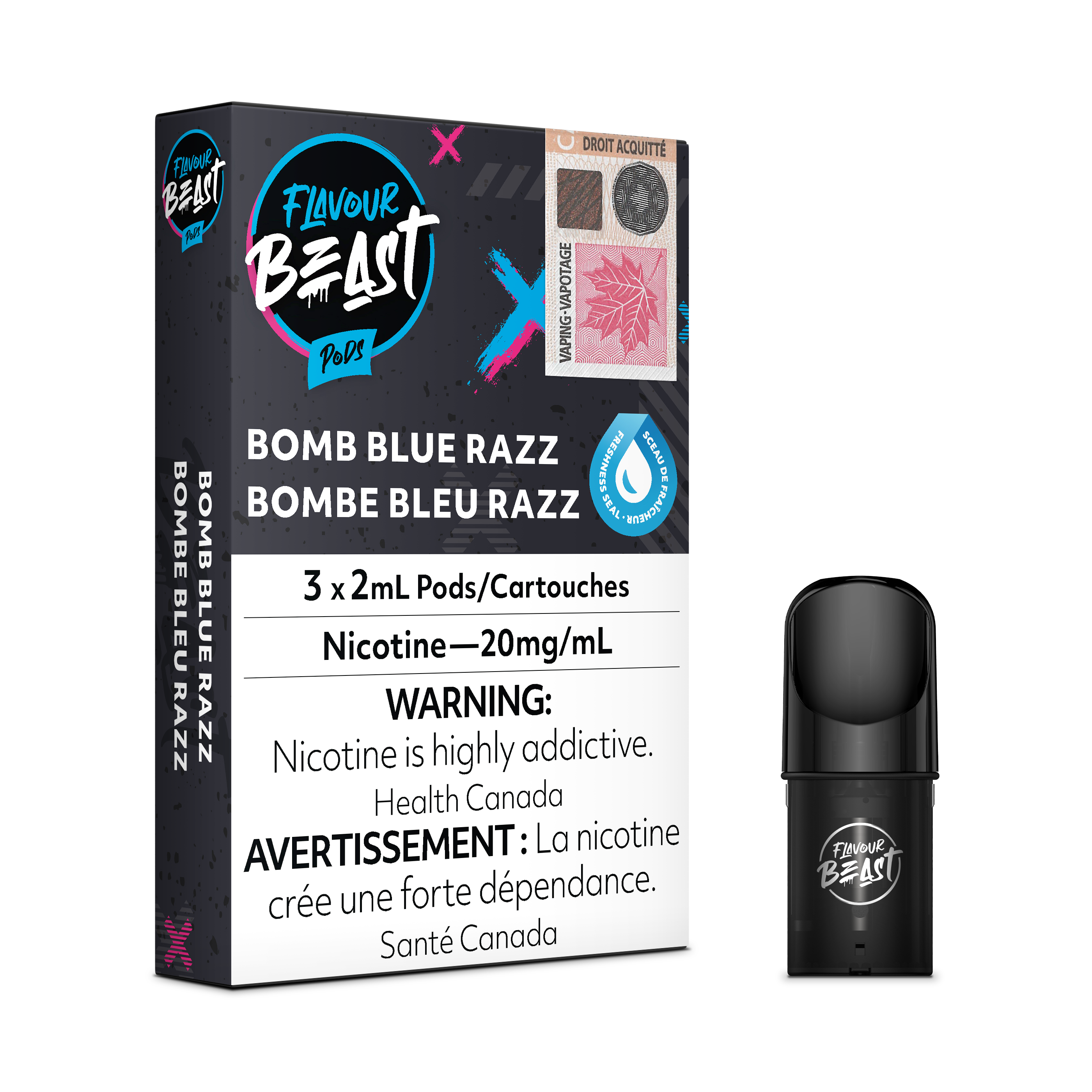 FLAVOUR BEAST S-POD 3P BLUE RAZZ 20MG