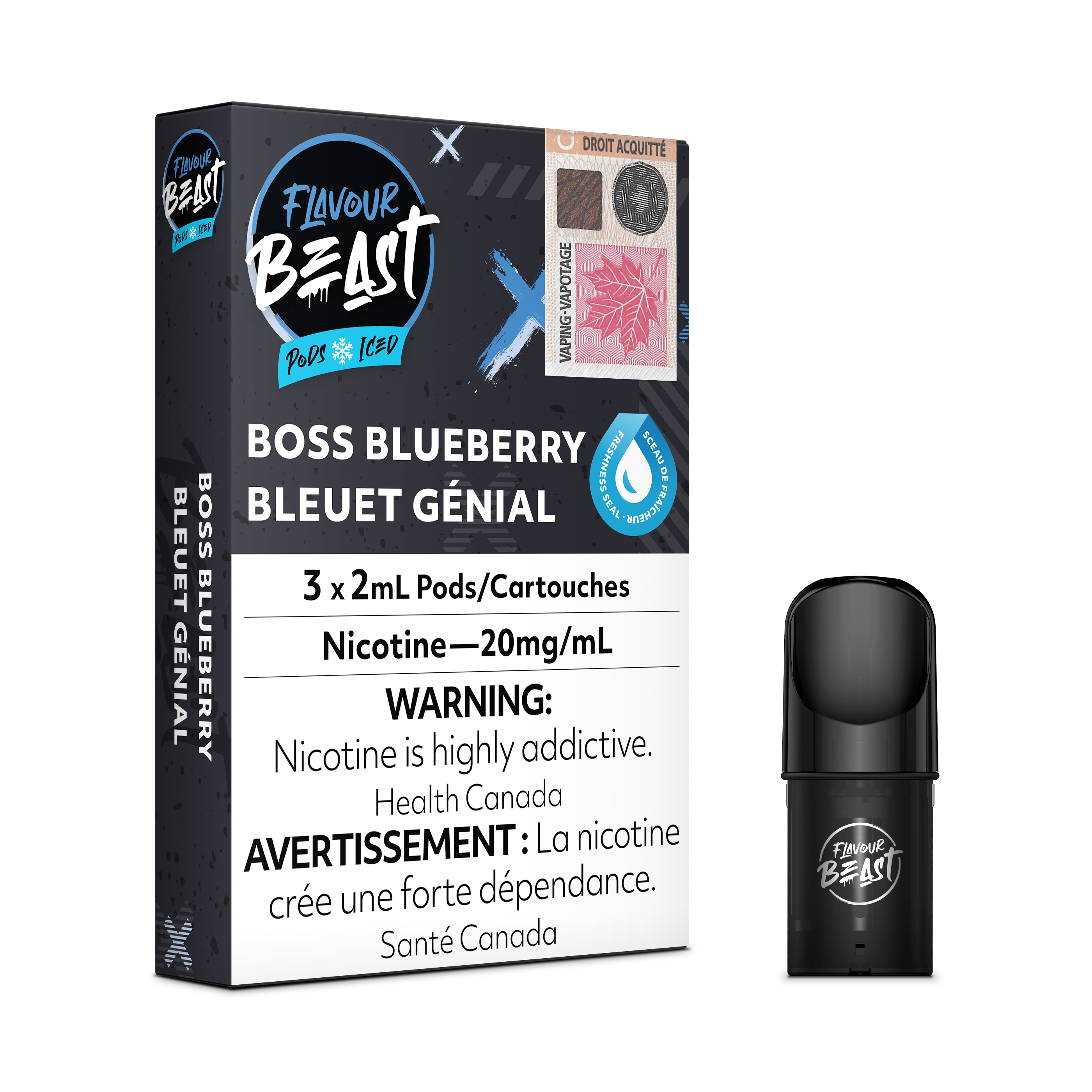 FLAVOUR BEAST S-POD 3P BLUEBERRY ICE 20MG