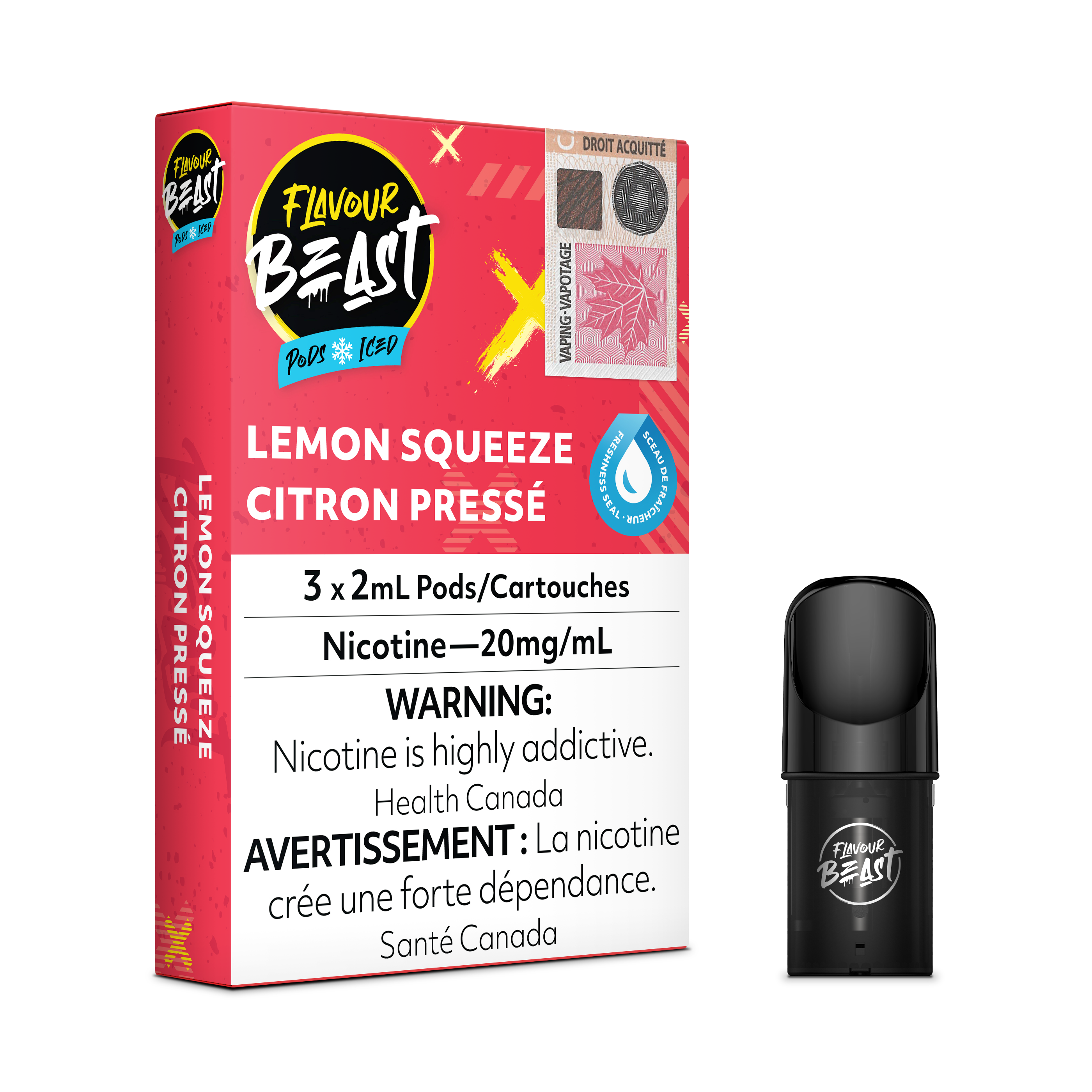 FLAVOUR BEAST S-POD 3P LEMON SQUEEZE ICE 20MG