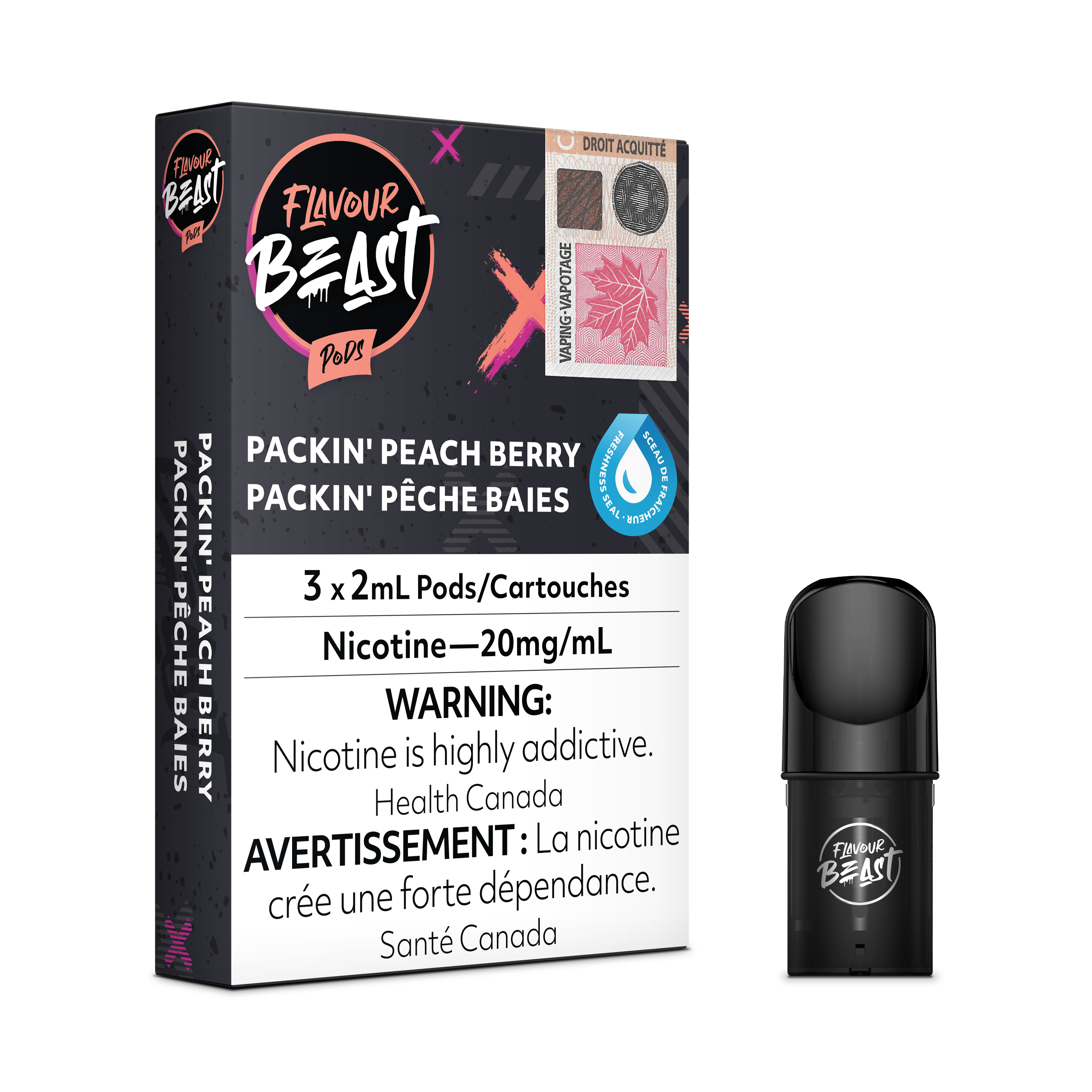 FLAVOUR BEAST S-POD 3P PEACH BERRY 20MG