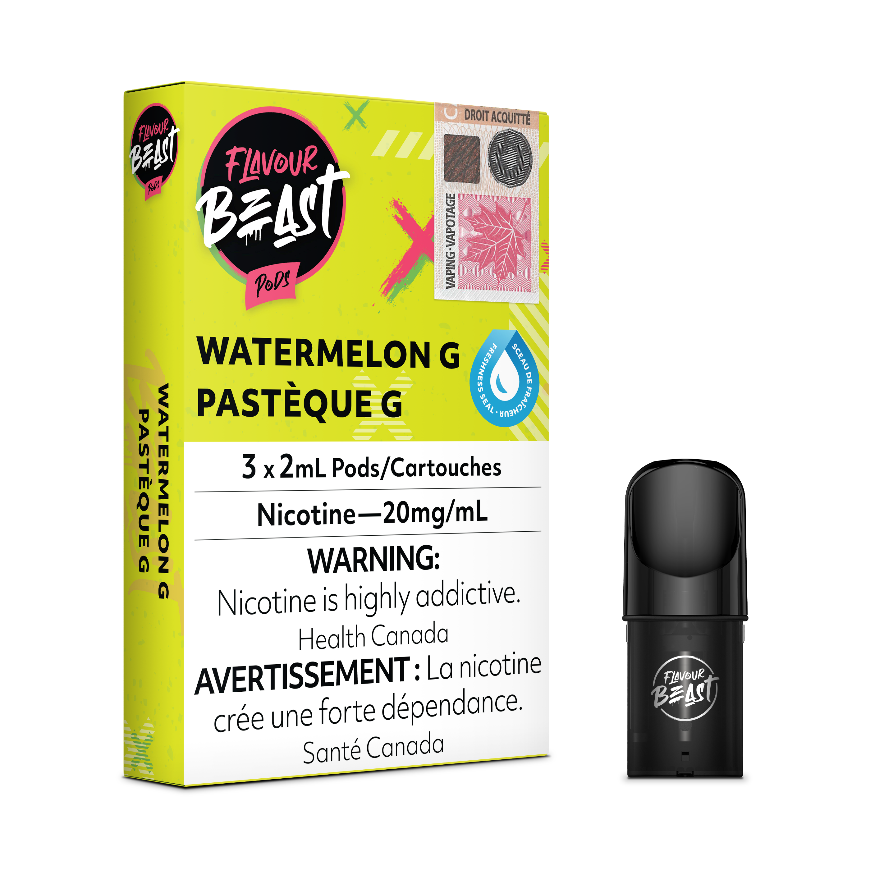 FLAVOUR BEAST S-POD 3P WATERMELON G 20MG