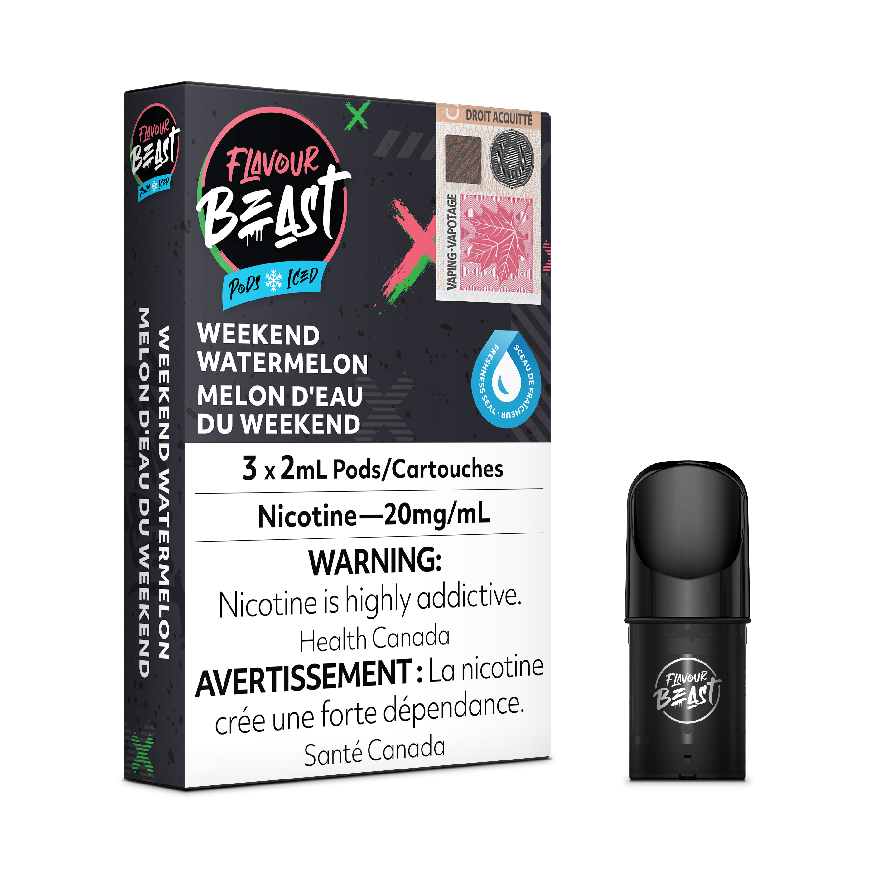 FLAVOUR BEAST S-POD 3P WATERMELON ICE 20MG