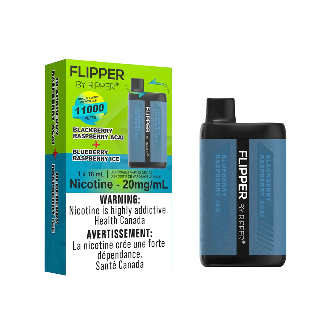 RUFPUF FLIPPER 11000 BLACK RASP ACAI&BLUE RASP