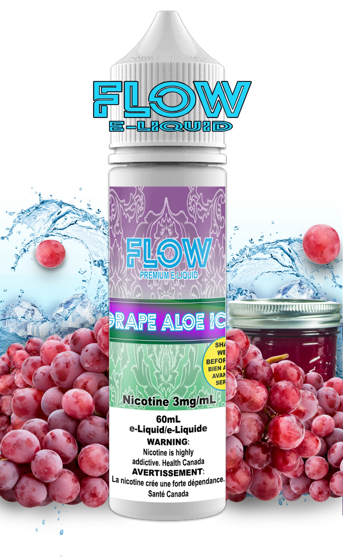 FLOW E-LIQUID - GRAPE ALOE ICE