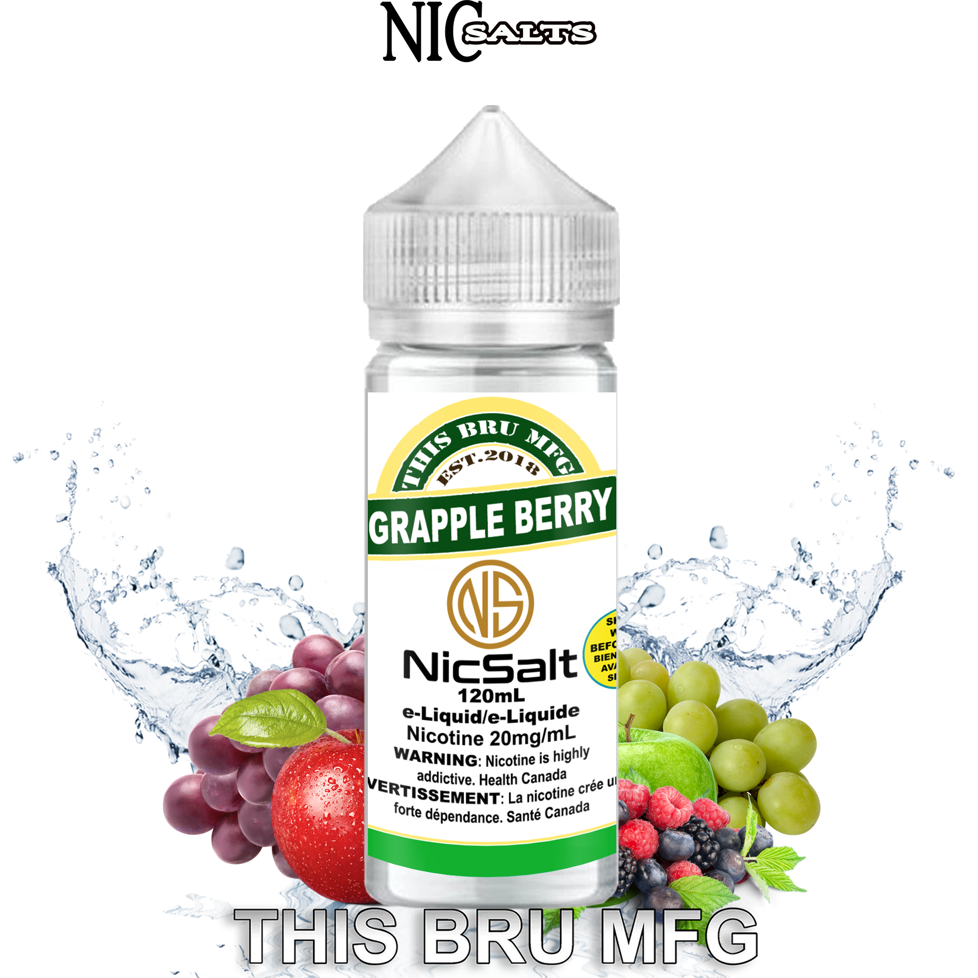 CUSTOM THIS BRU MFG SALT - GRAPPLE BERRY 120ML