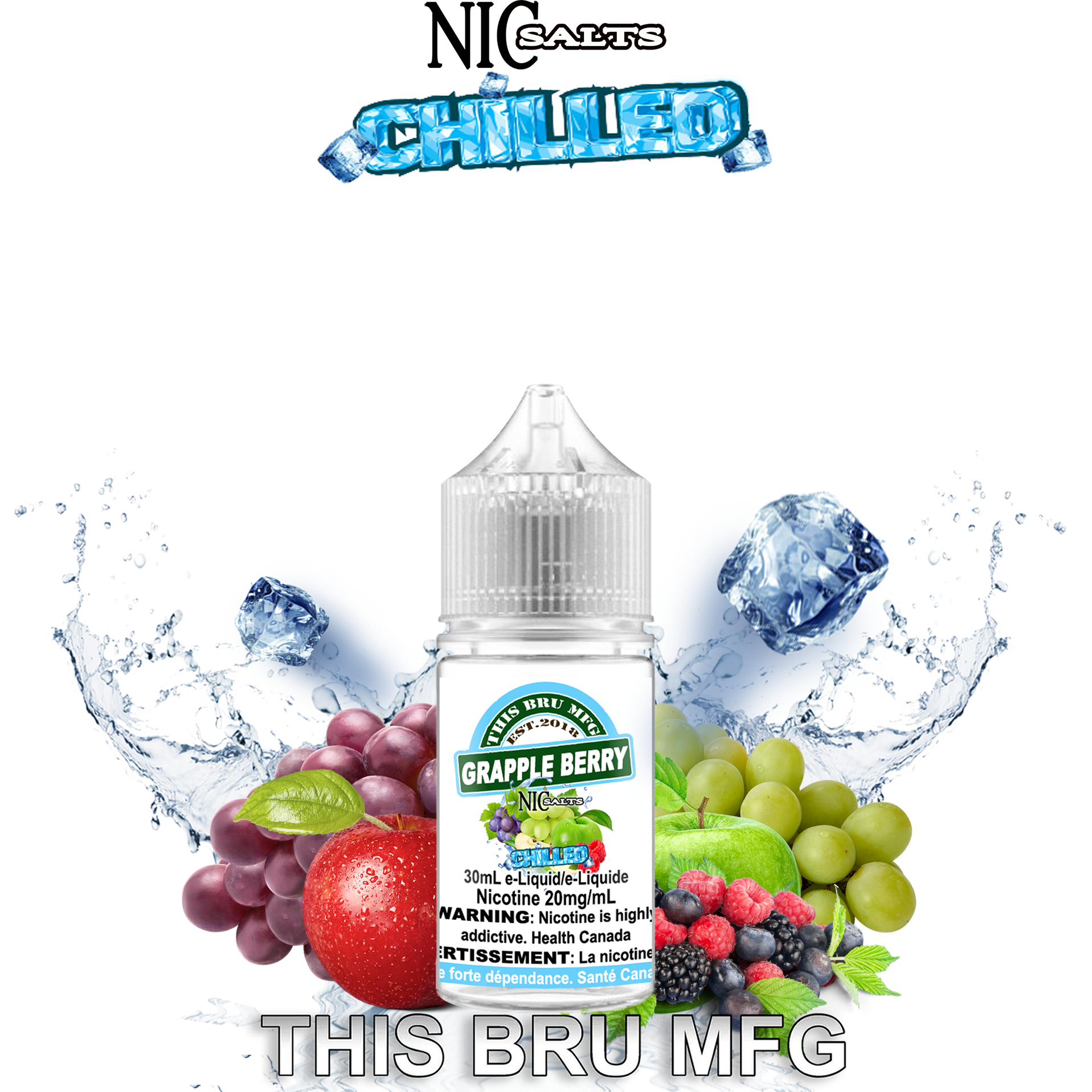 CUSTOM THIS BRU MFG SALT - GRAPPLE BERRY CHILLED 30ML