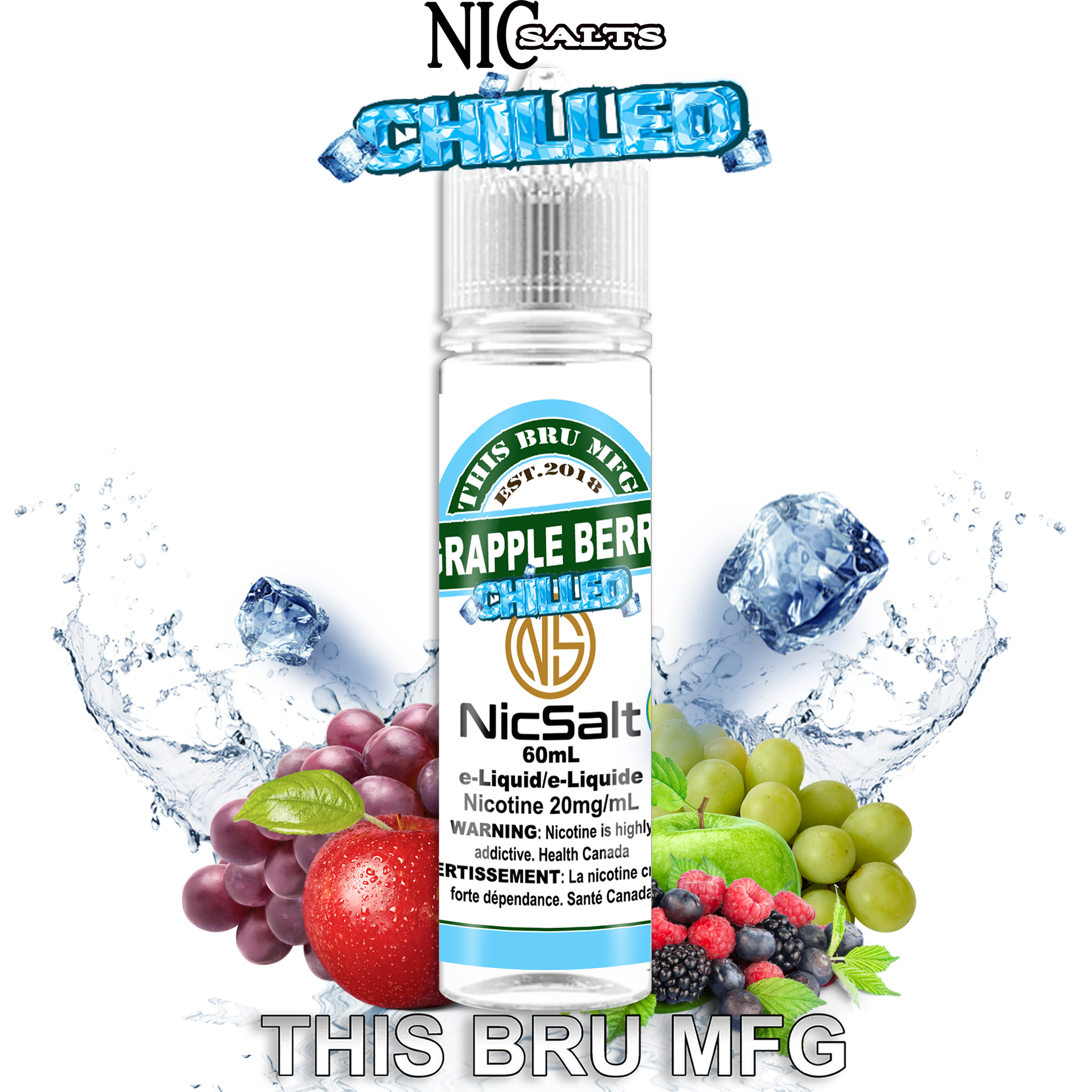 CUSTOM THIS BRU MFG SALT - GRAPPLE BERRY CHILLED 60ML