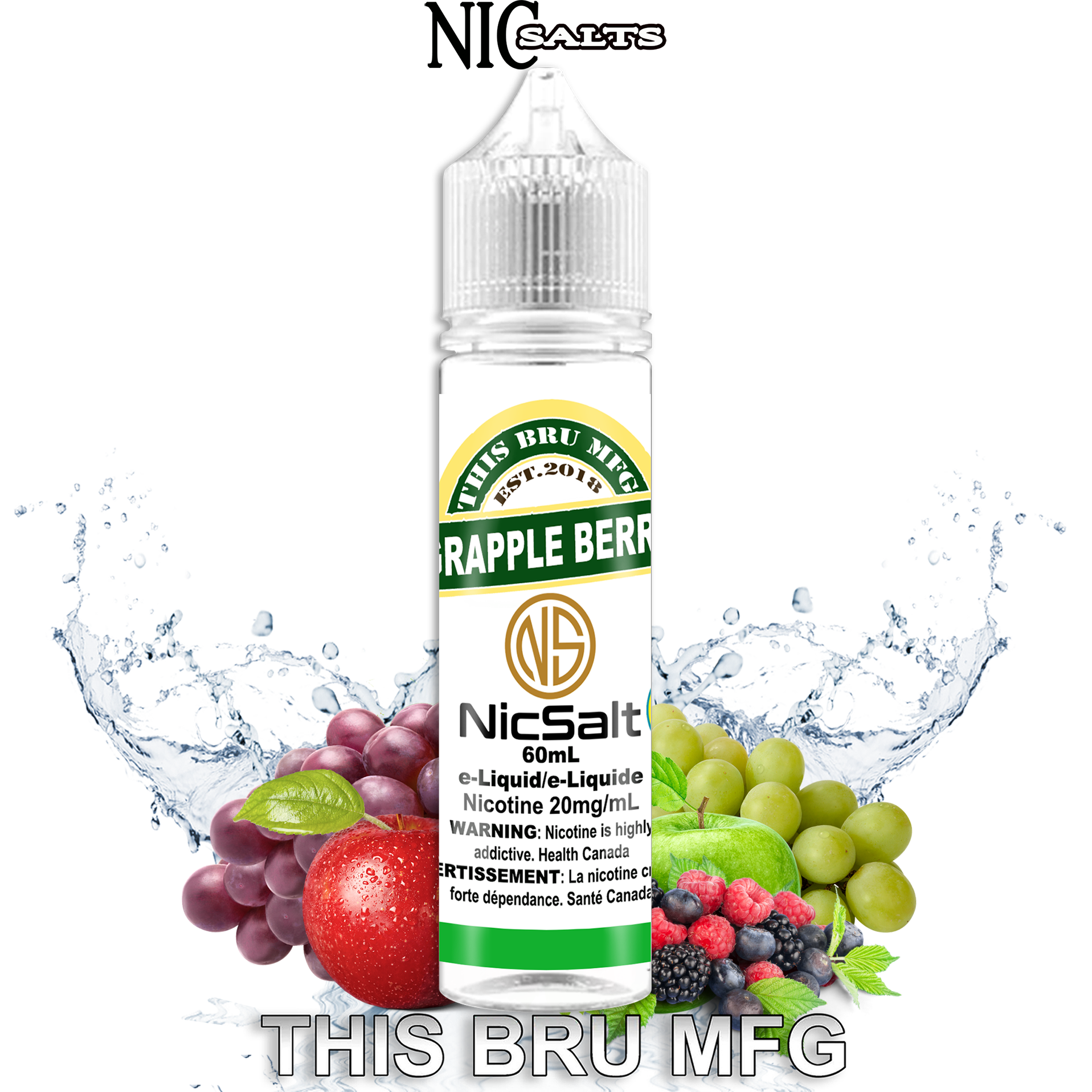 THIS BRU MFG - GRAPPLE BERRY SALT 60ML