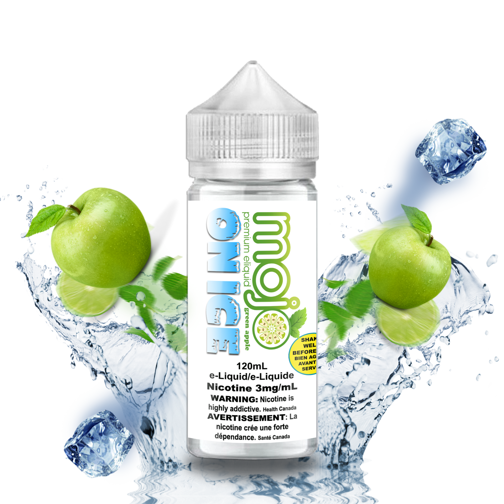 CUSTOM MOJO - GREEN APPLE ICE 120ML