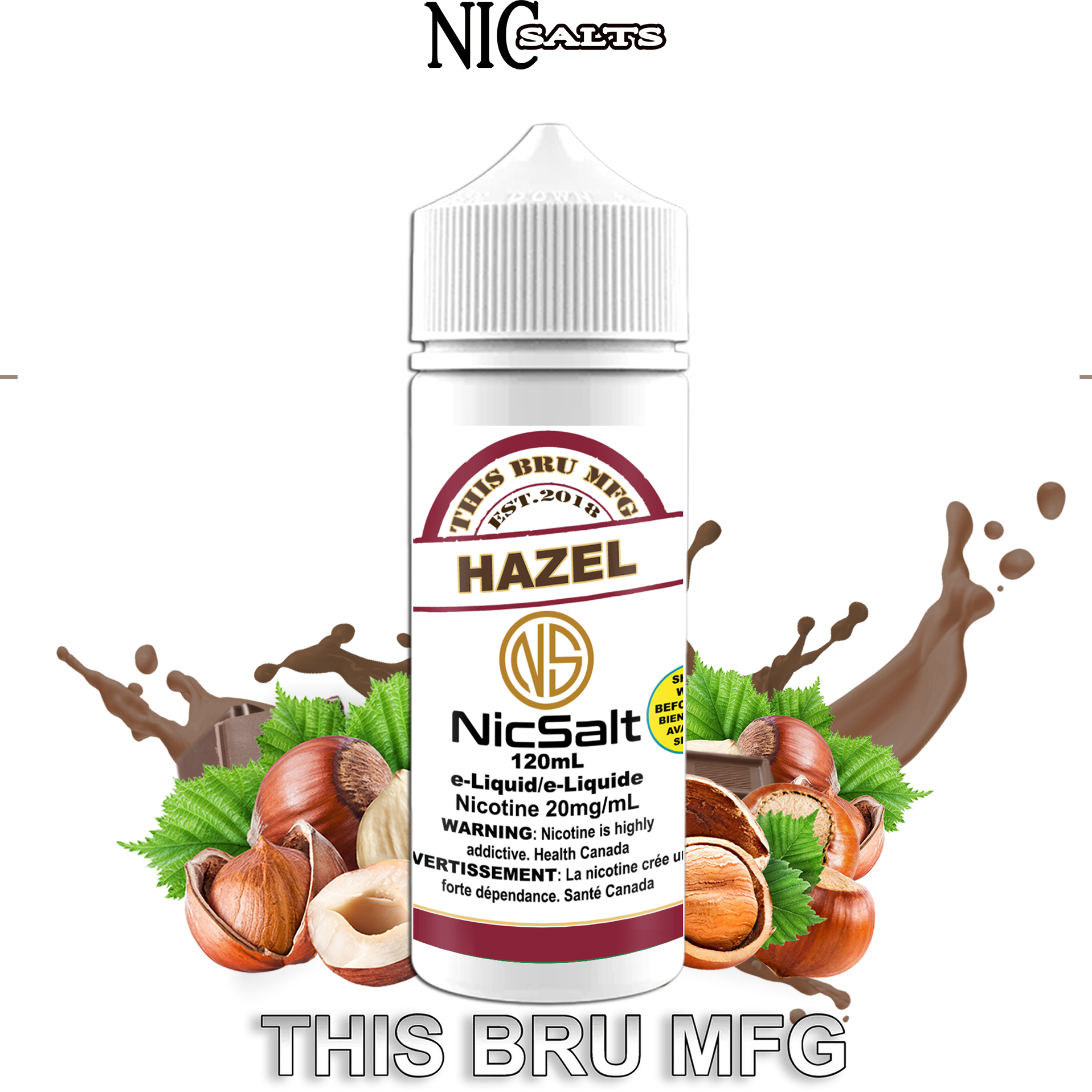 CUSTOM THIS BRU MFG SALT - HAZEL 120ML