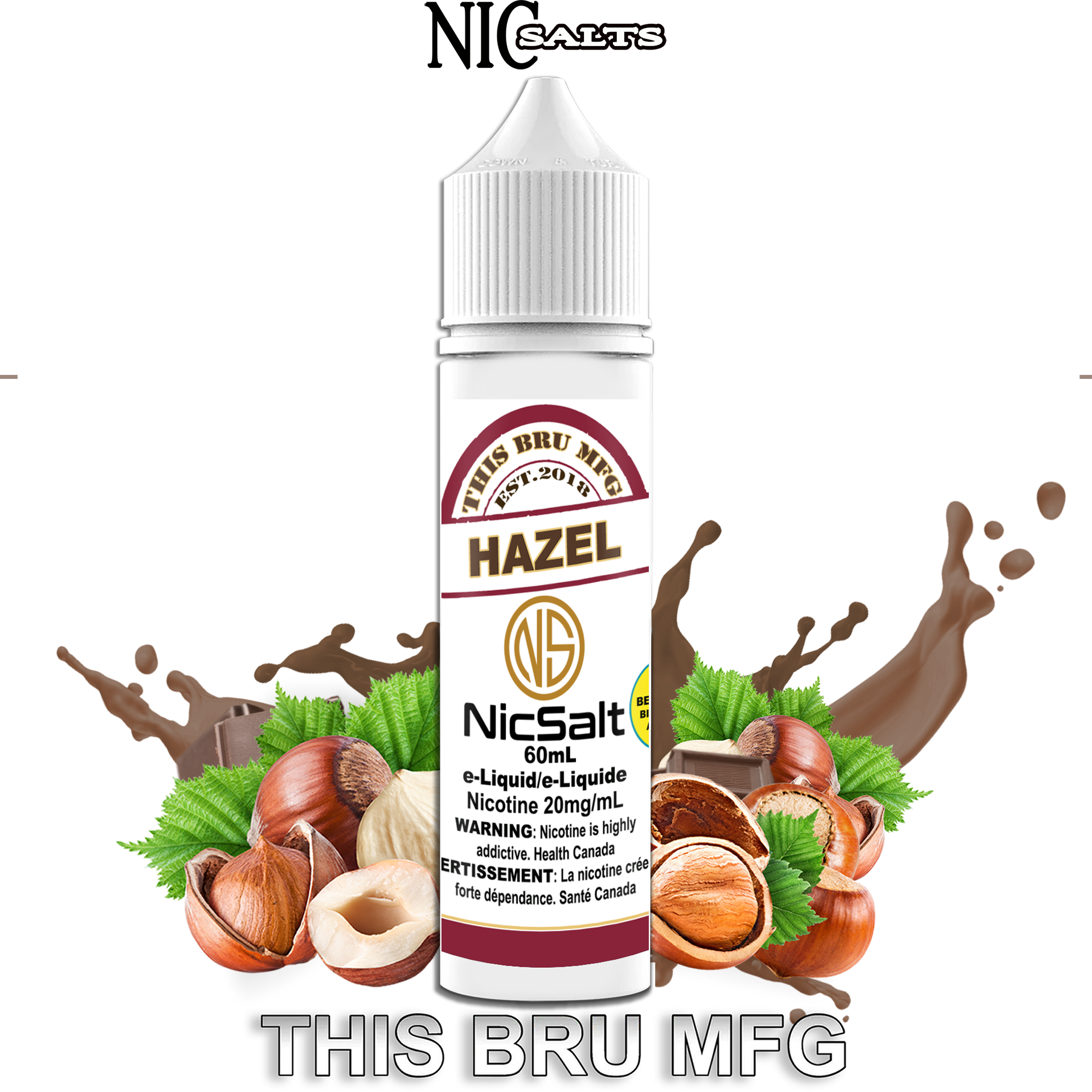 CUSTOM THIS BRU MFG SALT - HAZEL 60ML