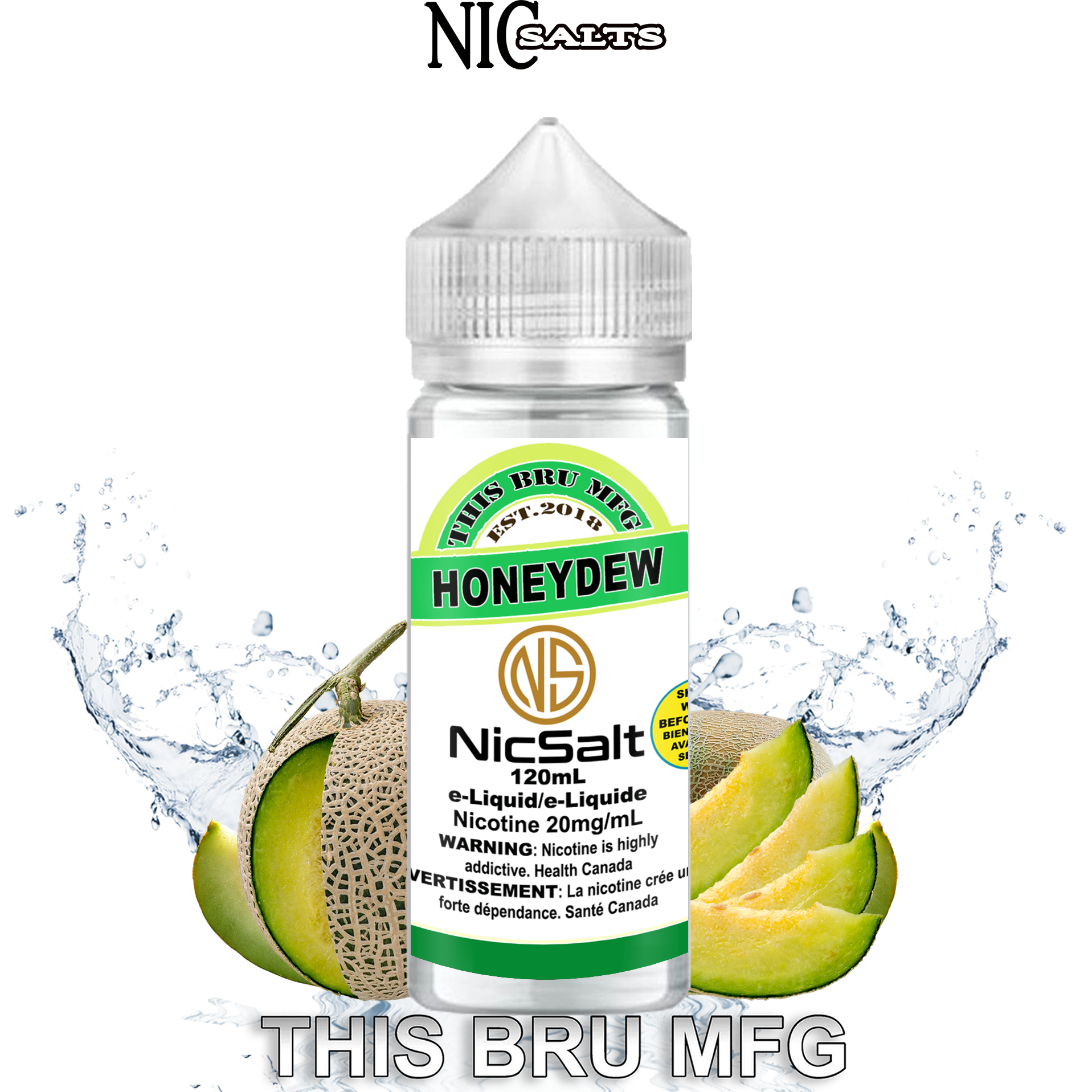 CUSTOM THIS BRU MFG SALT - HONEYDEW 120ML